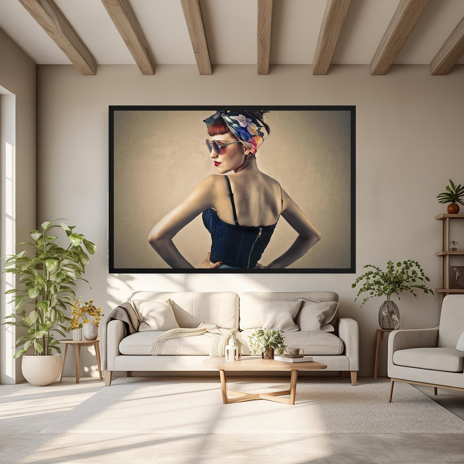 Leinwandbild Pin Up Girl mockup 6