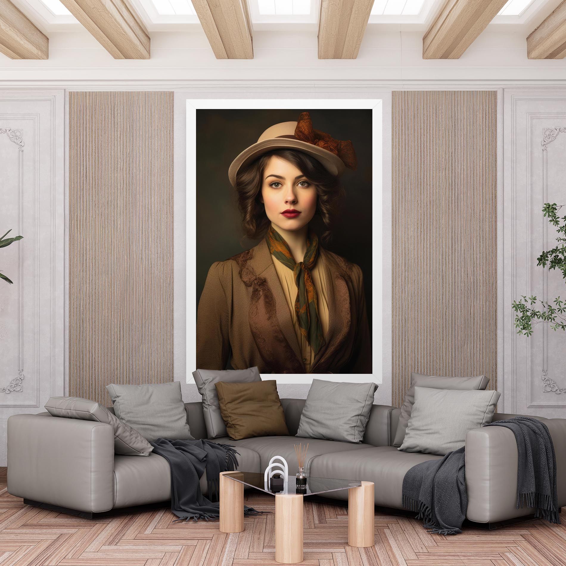 Cream Vintage Hat mockup 6