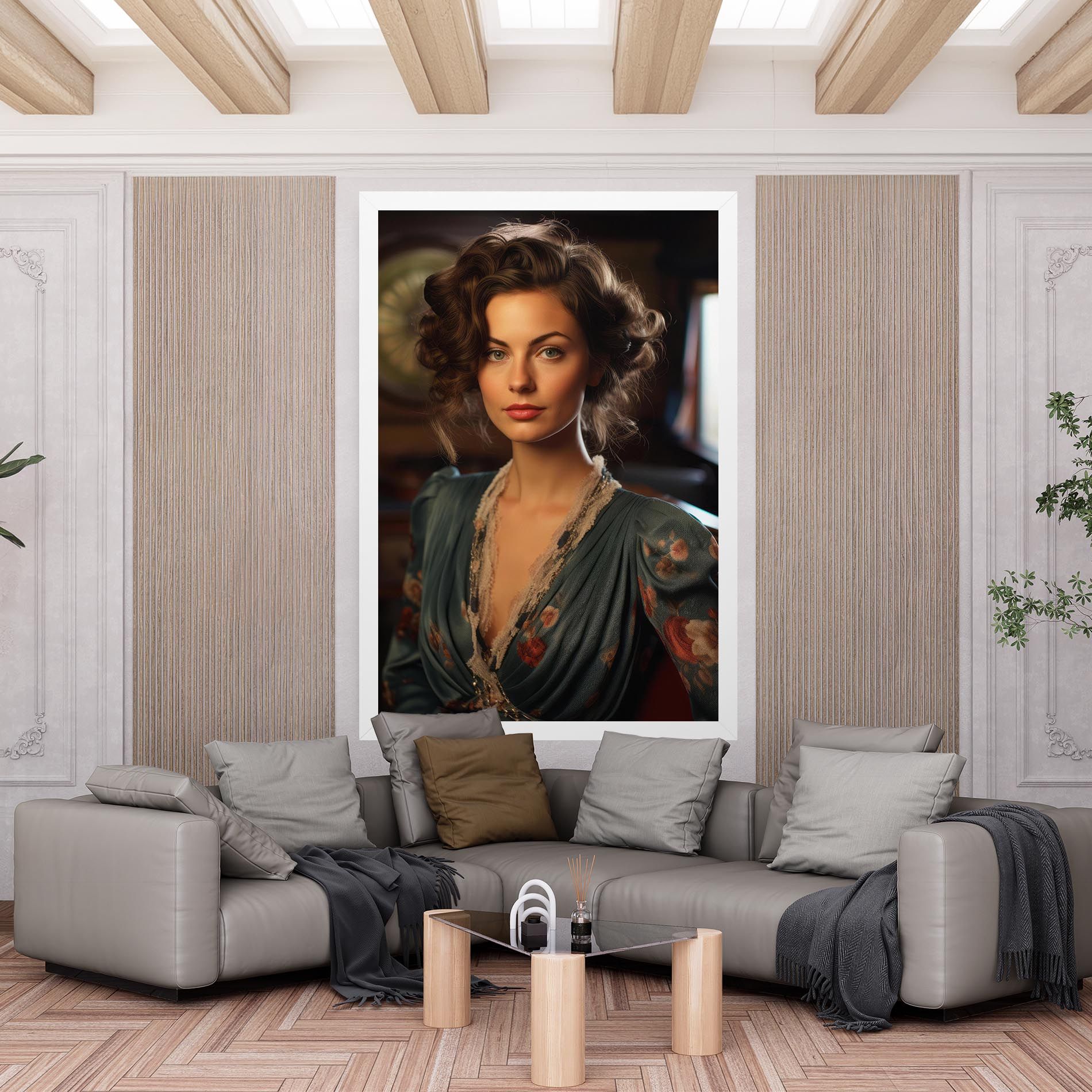 Pink Flowers Dress mockup 6