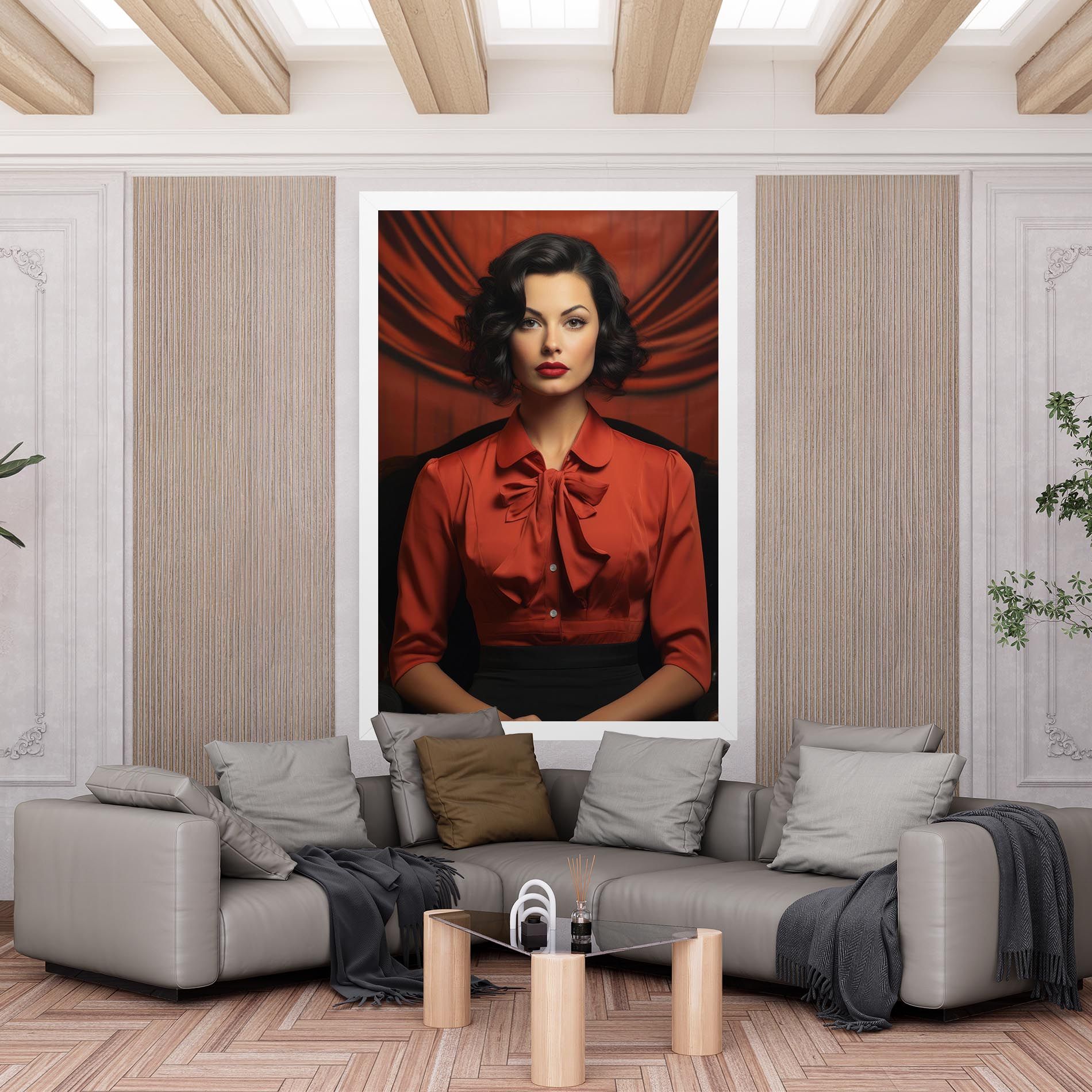 Pretty Red Blouse mockup 6