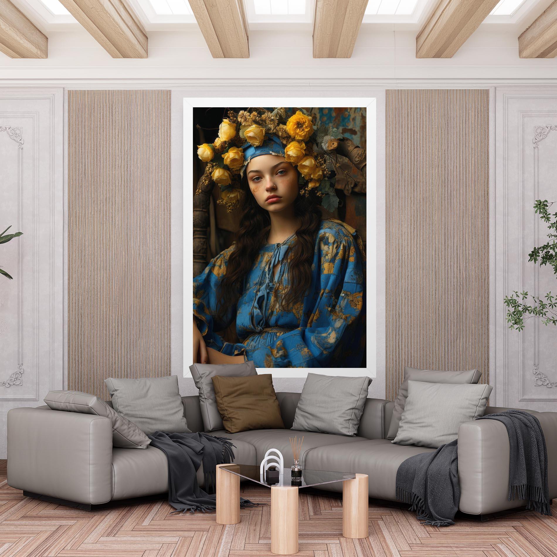 Leinwandbild Yellow Rose Dress mockup 6