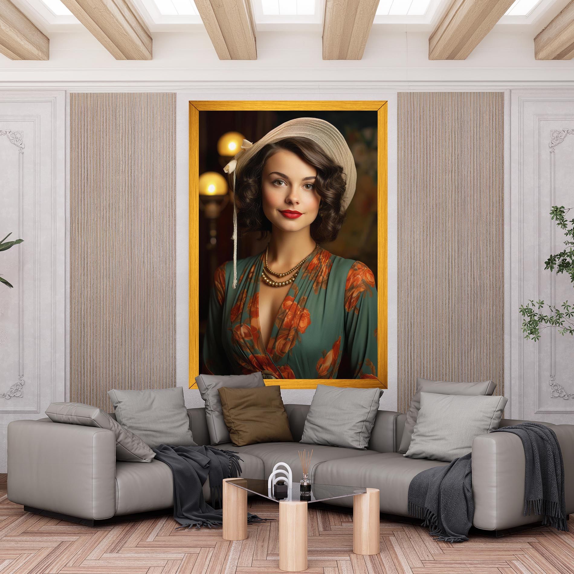 Green Orange Blouse mockup 6