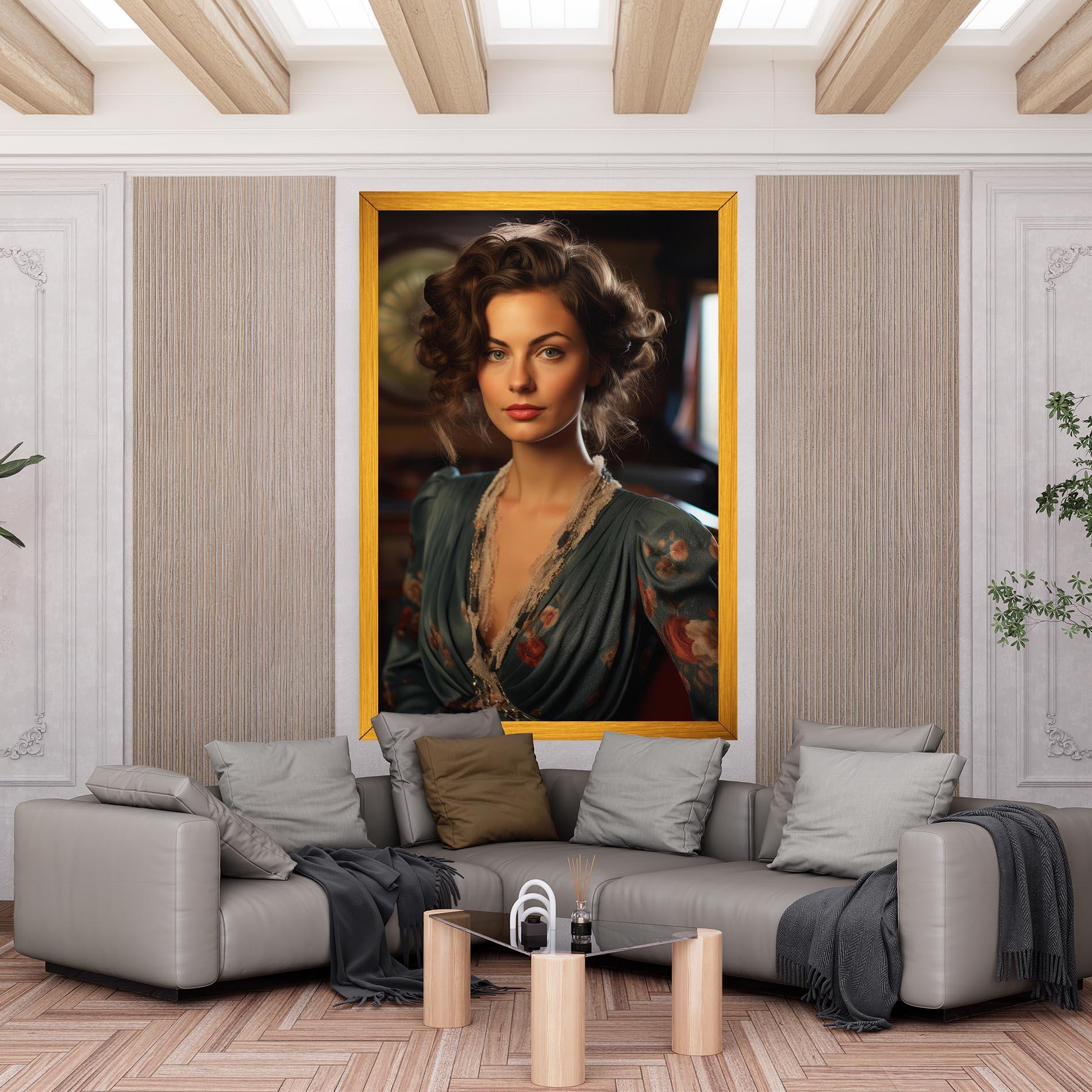 Leinwandbild Pink Flowers Dress mockup 6