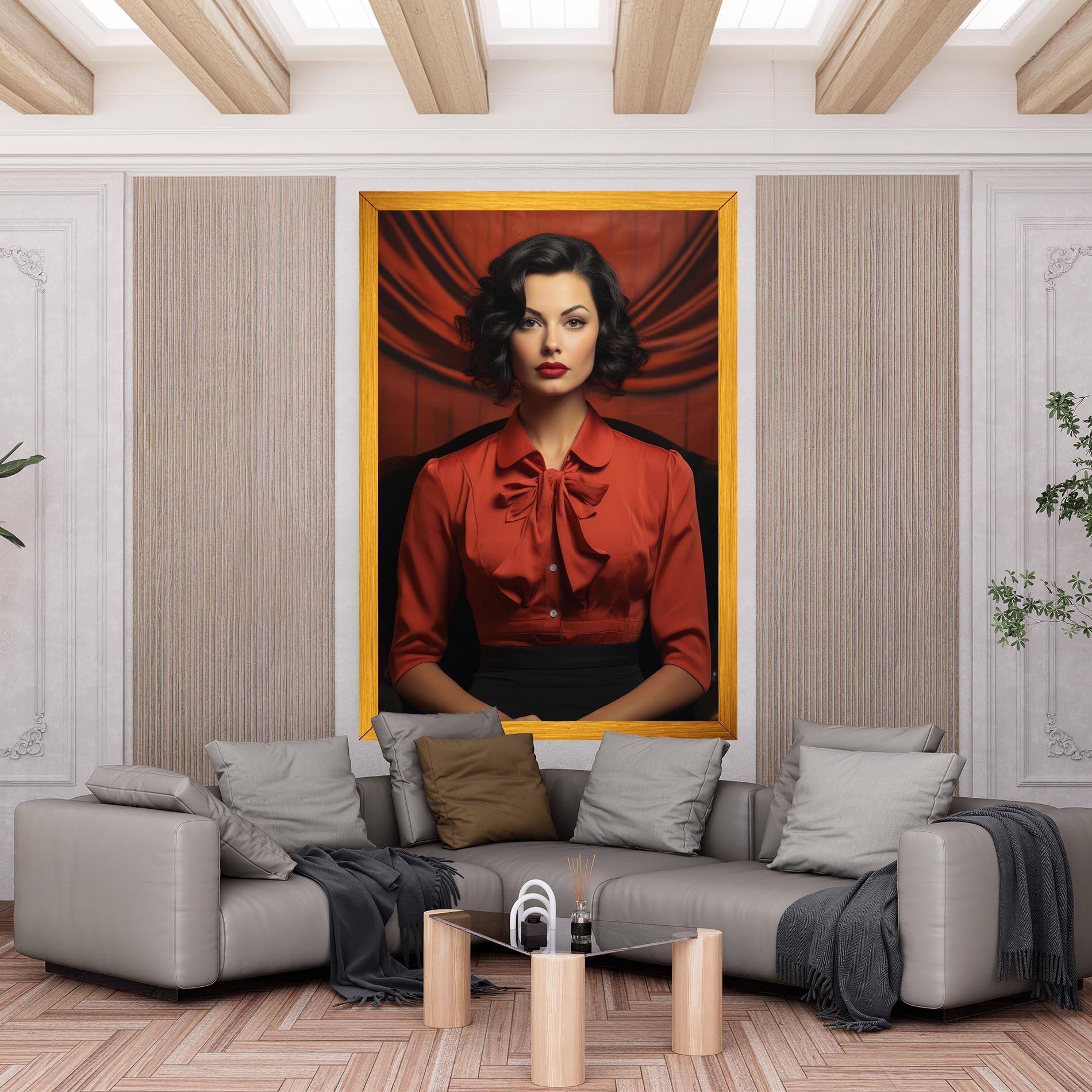 Leinwandbild Pretty Red Blouse mockup 6