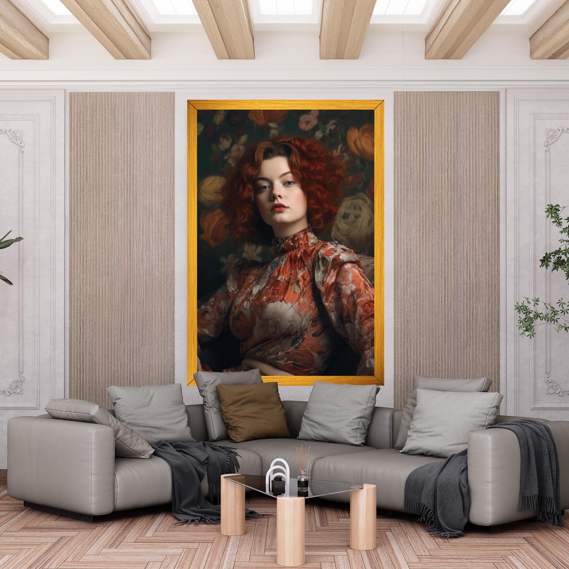 Leinwandbild Red Vintage Hair mockup 6