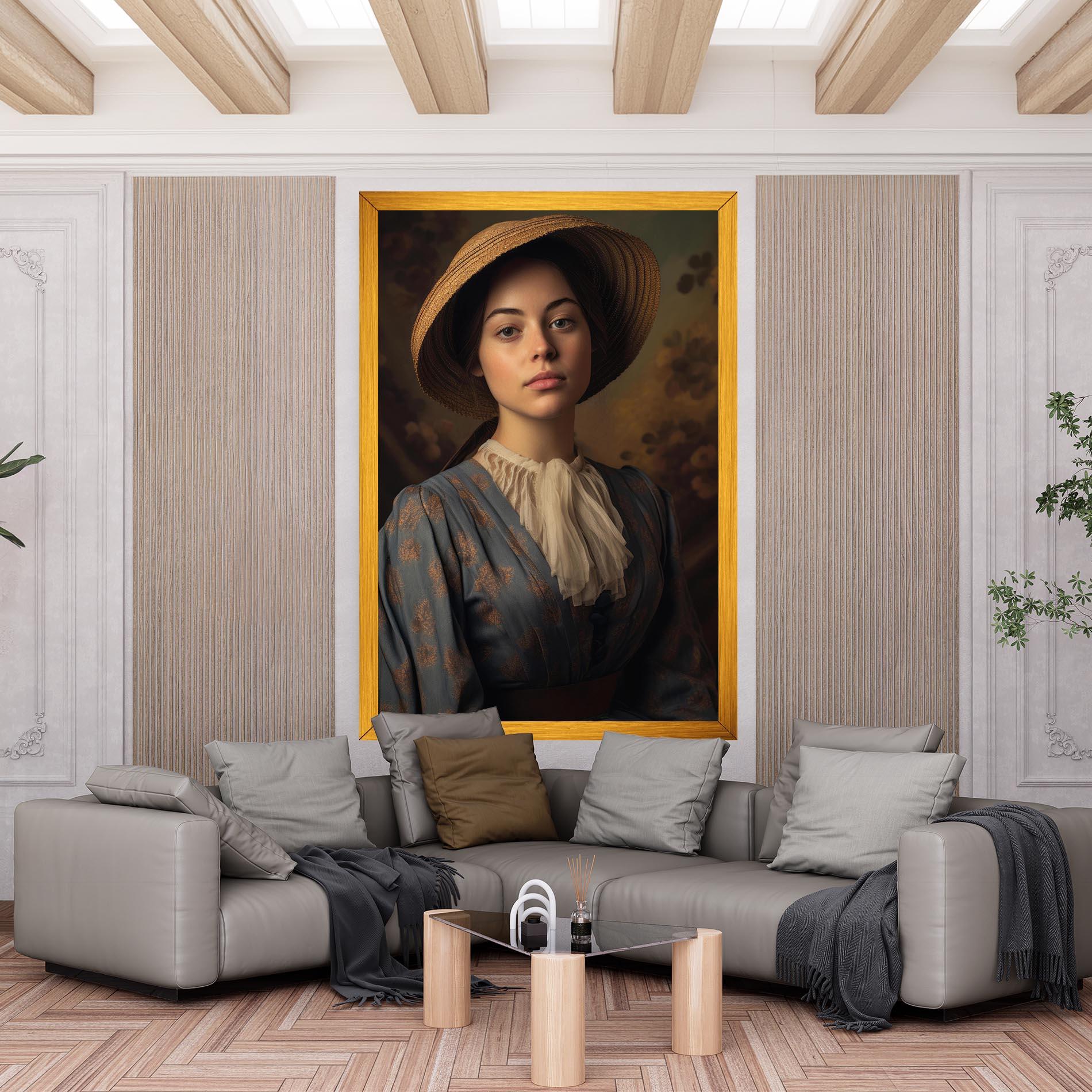 Leinwandbild Vintage Blue Dress mockup 6