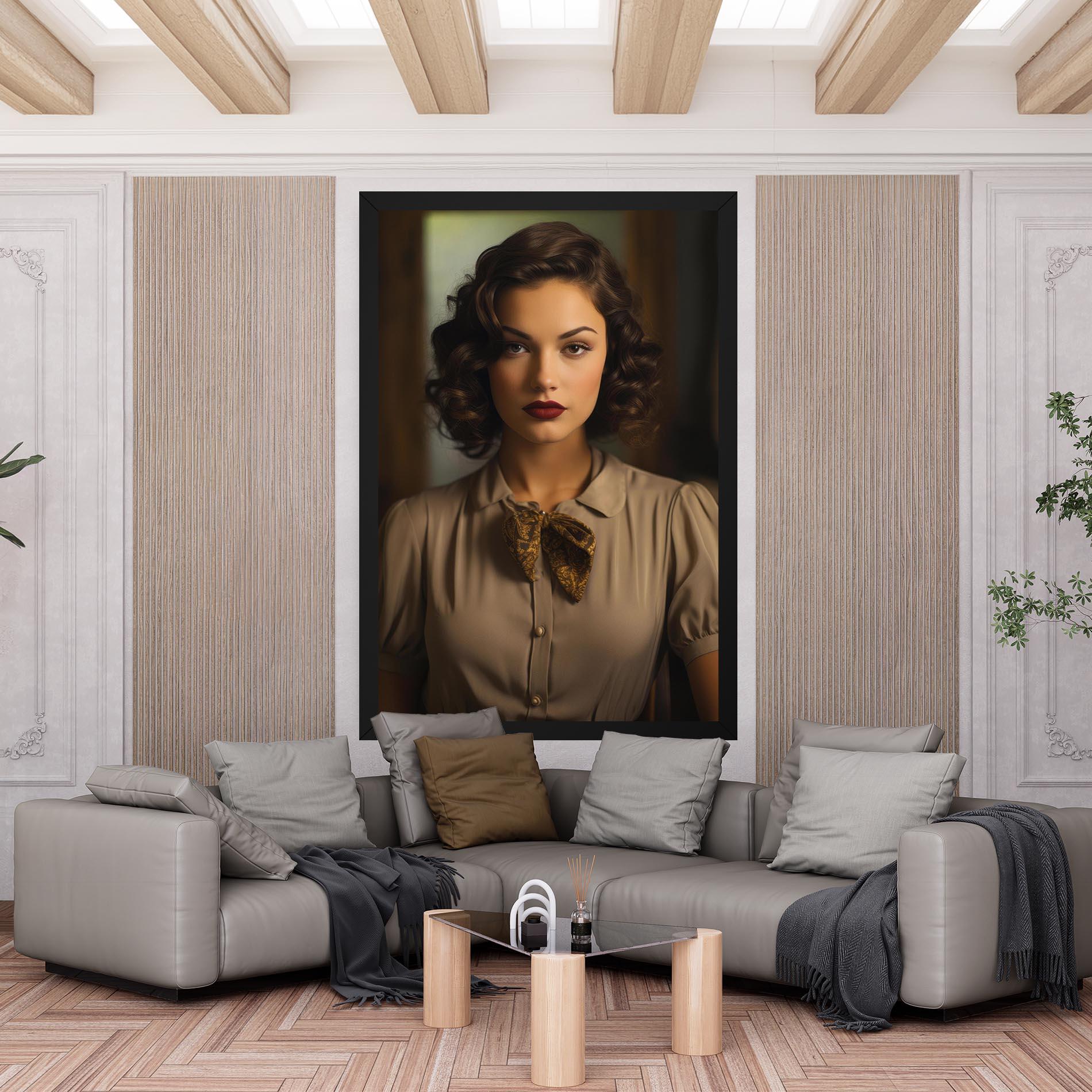 Leinwandbild Beige Vintage Blouse mockup 6