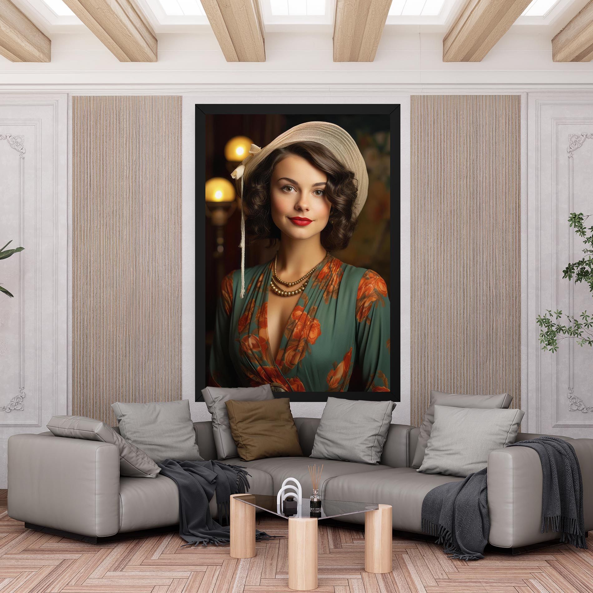 Green Orange Blouse mockup 6