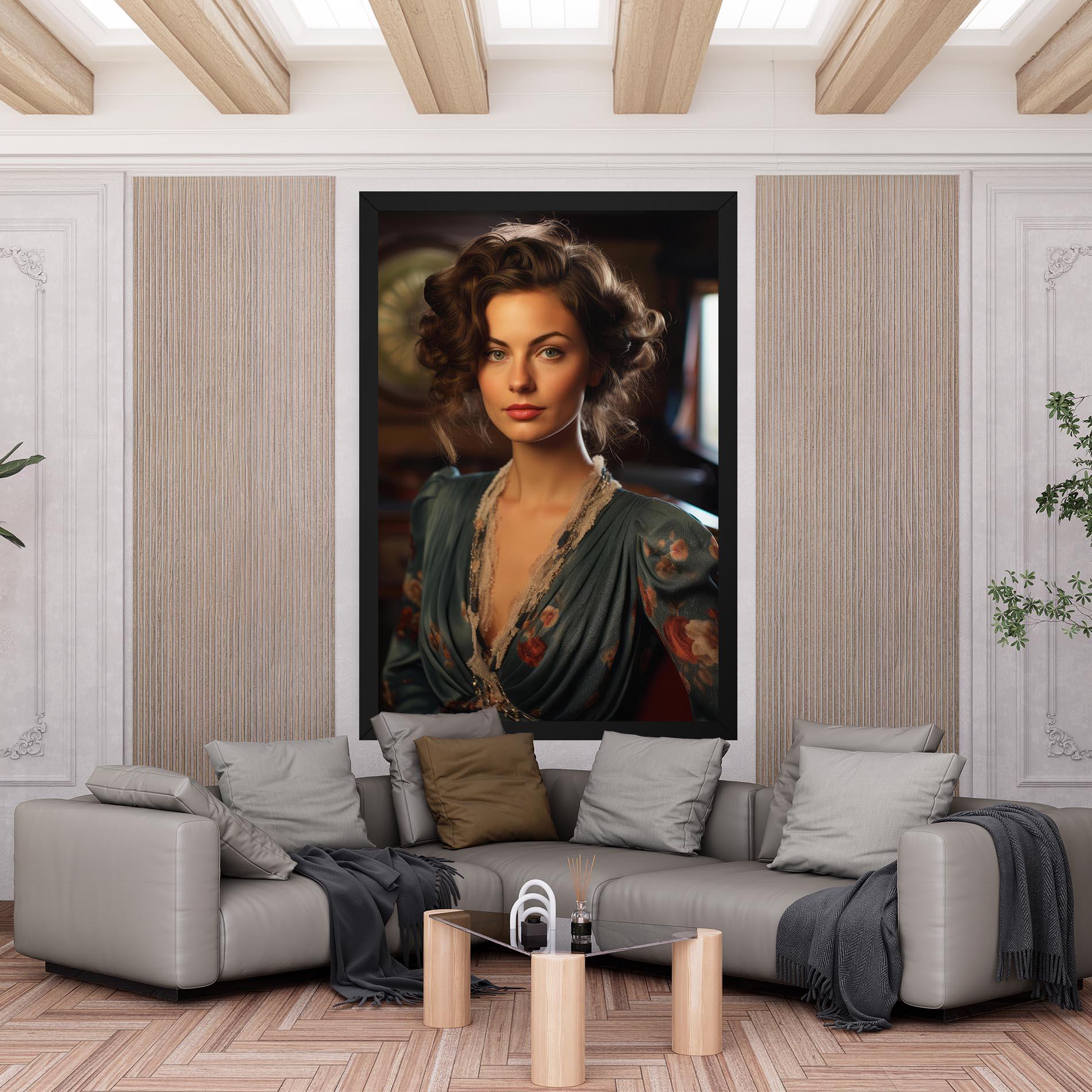 Leinwandbild Pink Flowers Dress mockup 6