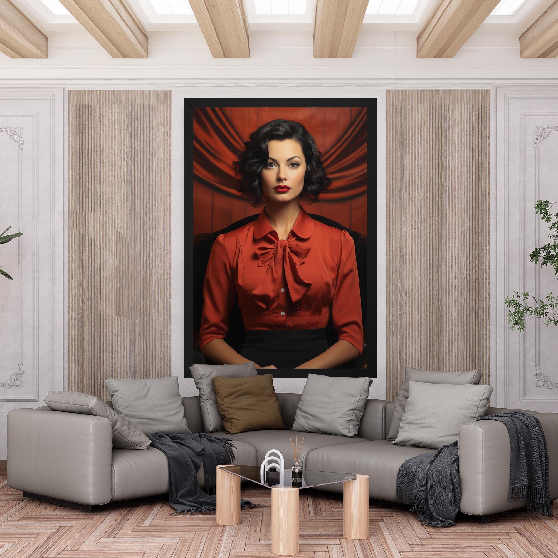 Leinwandbild Pretty Red Blouse mockup 6