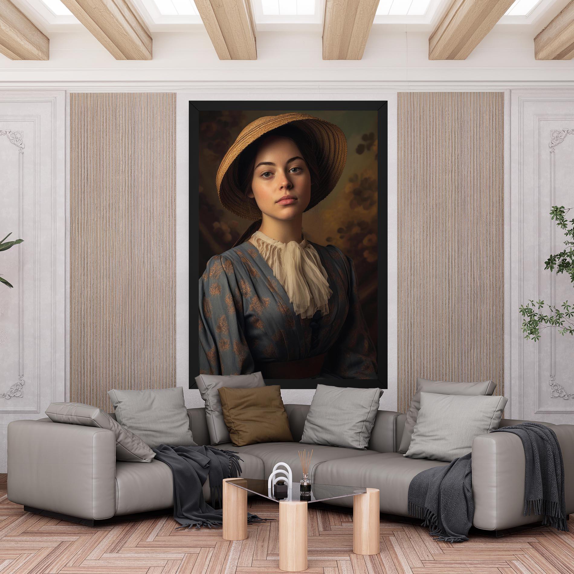 Leinwandbild Vintage Blue Dress mockup 6