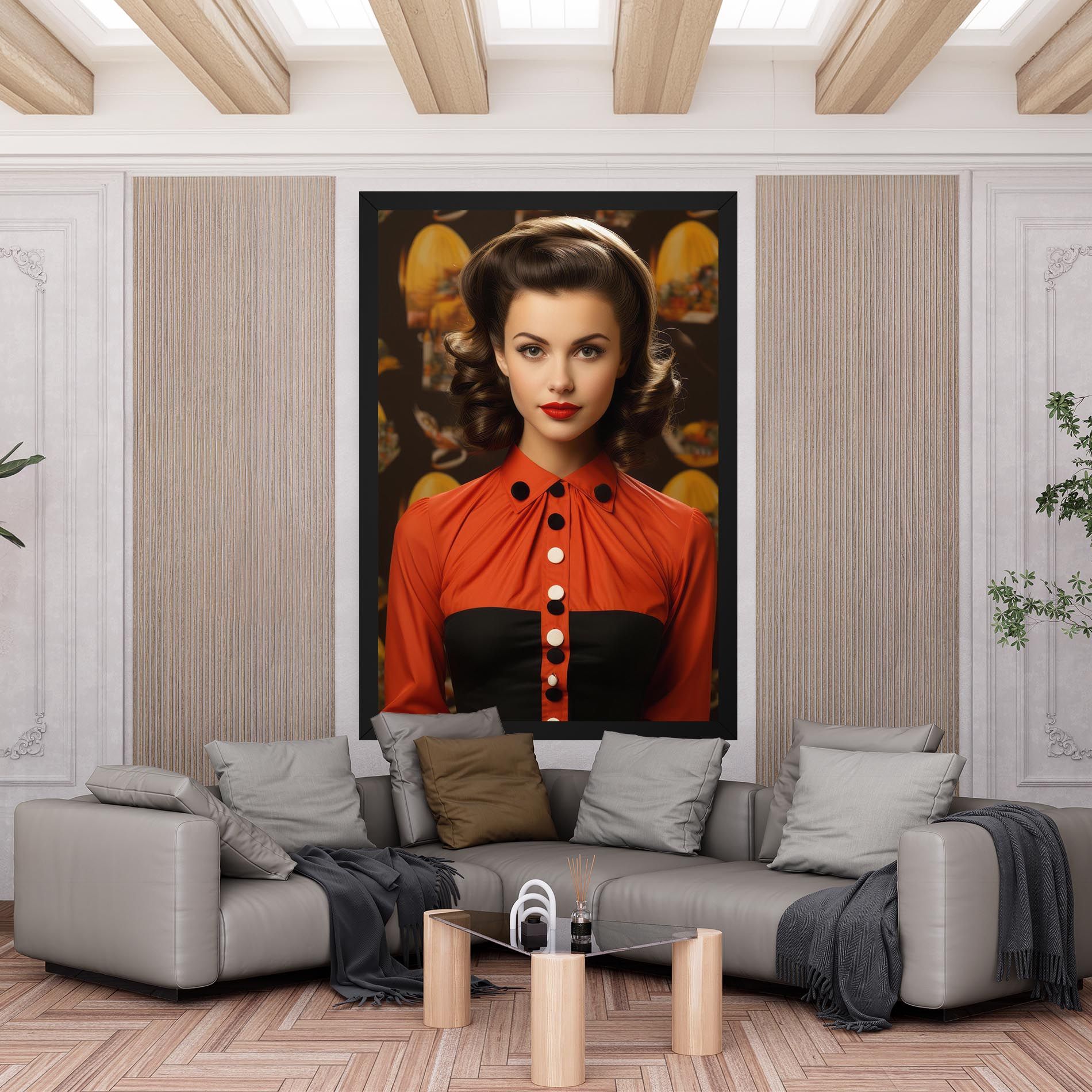 Vintage Red Black mockup 6