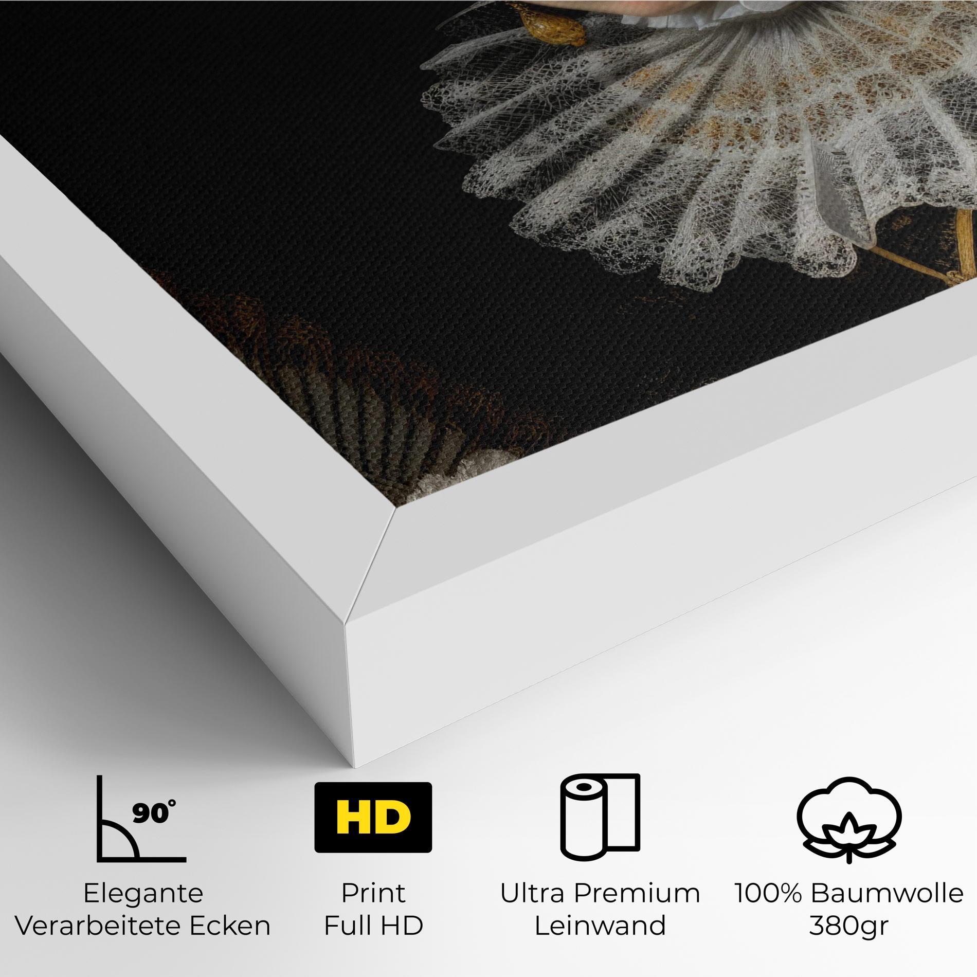 Leinwandbild Baroque Lady Portrait mockup 4