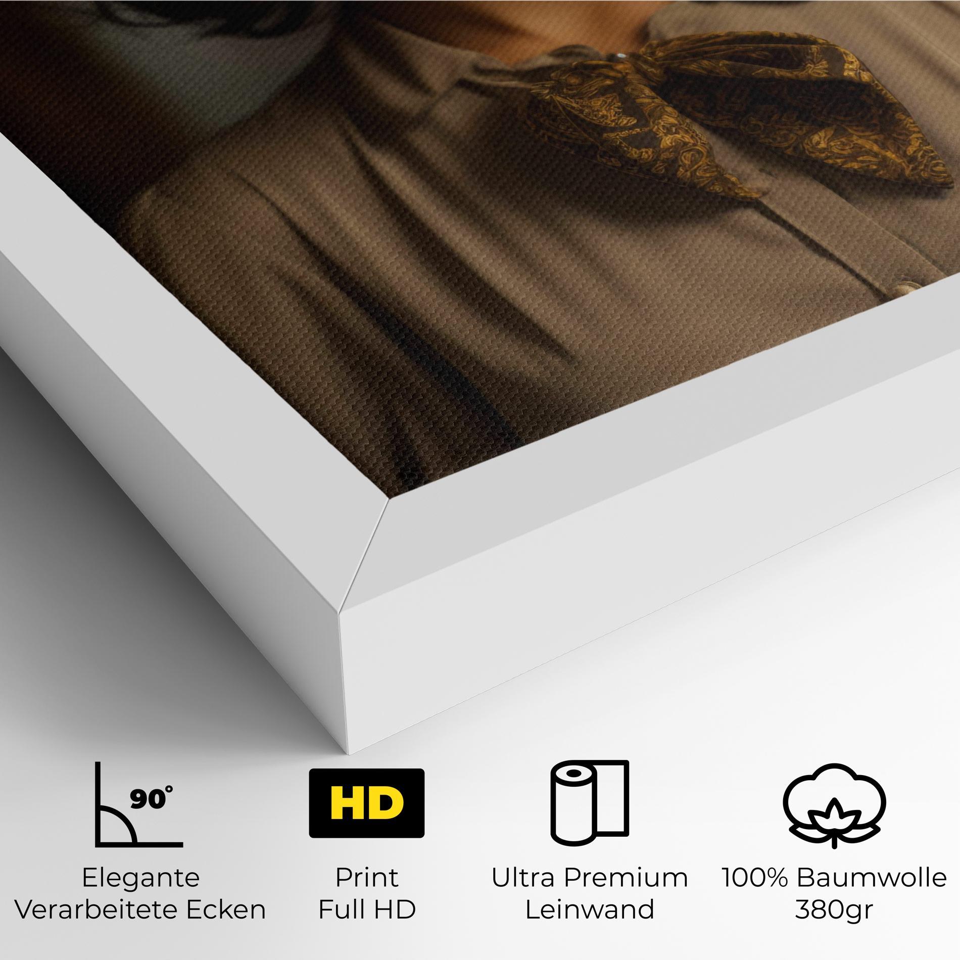 Leinwandbild Beige Vintage Blouse mockup 4