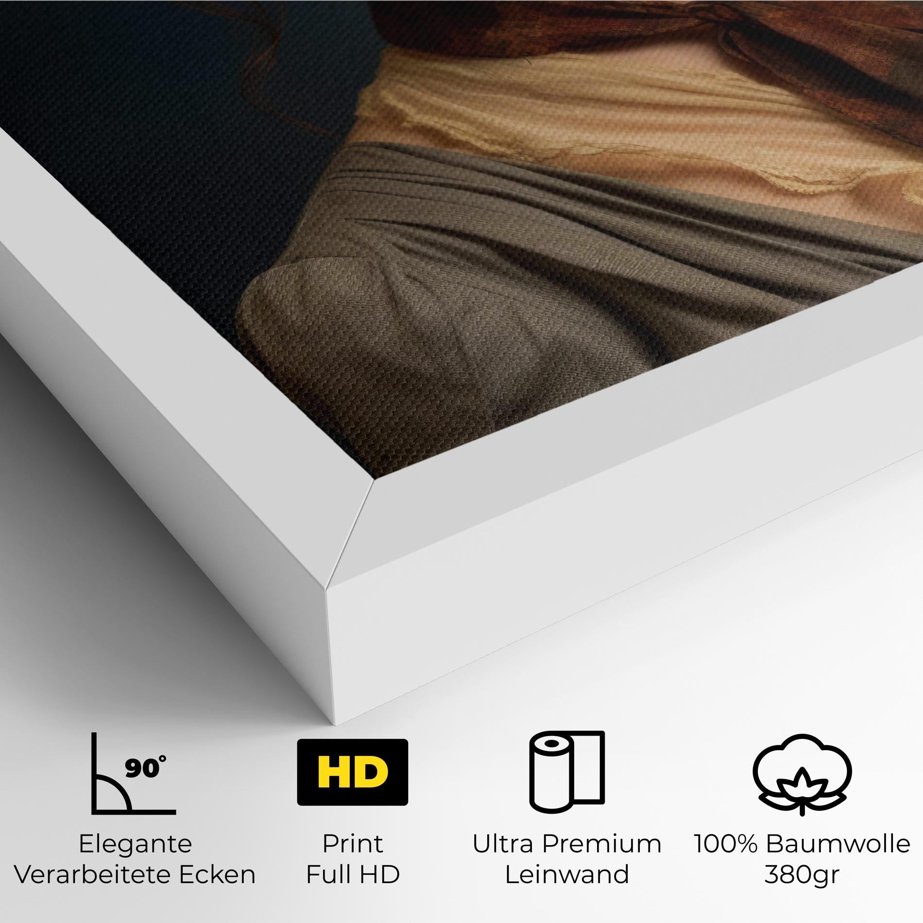 Leinwandbild Brown Vintage Hat mockup 4