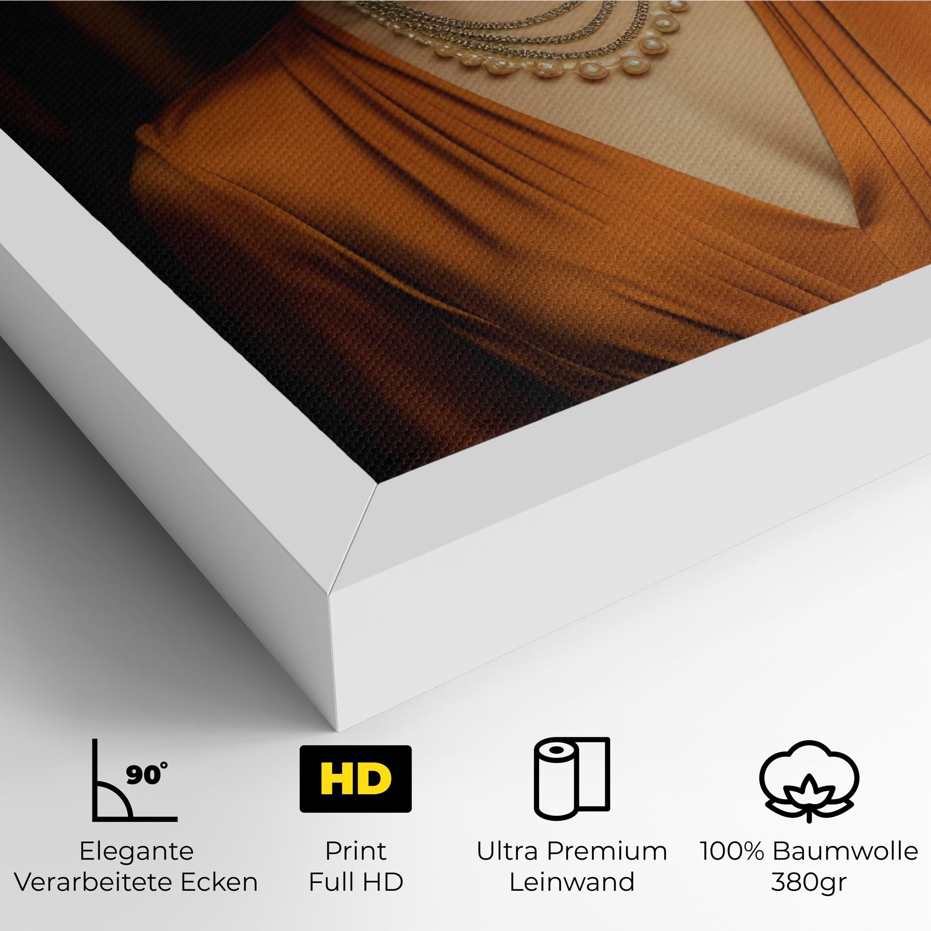 Orange Blouse Pearls mockup 4