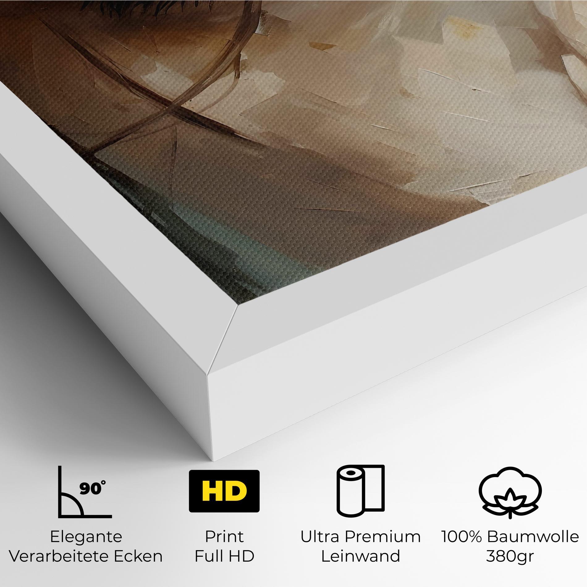 Leinwandbild Vintage Blue Eyes Art mockup 4