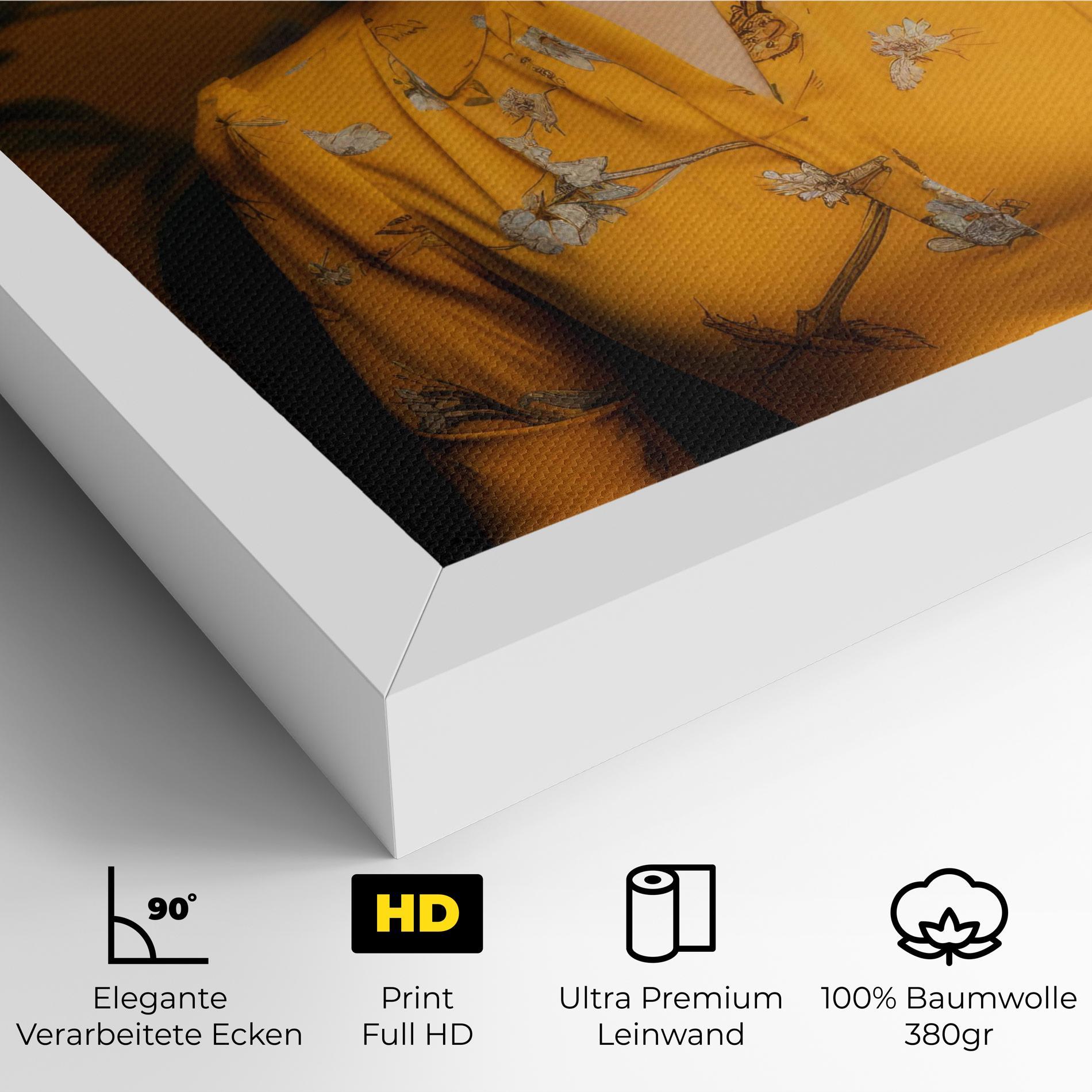 Leinwandbild Yellow Red Dress mockup 4