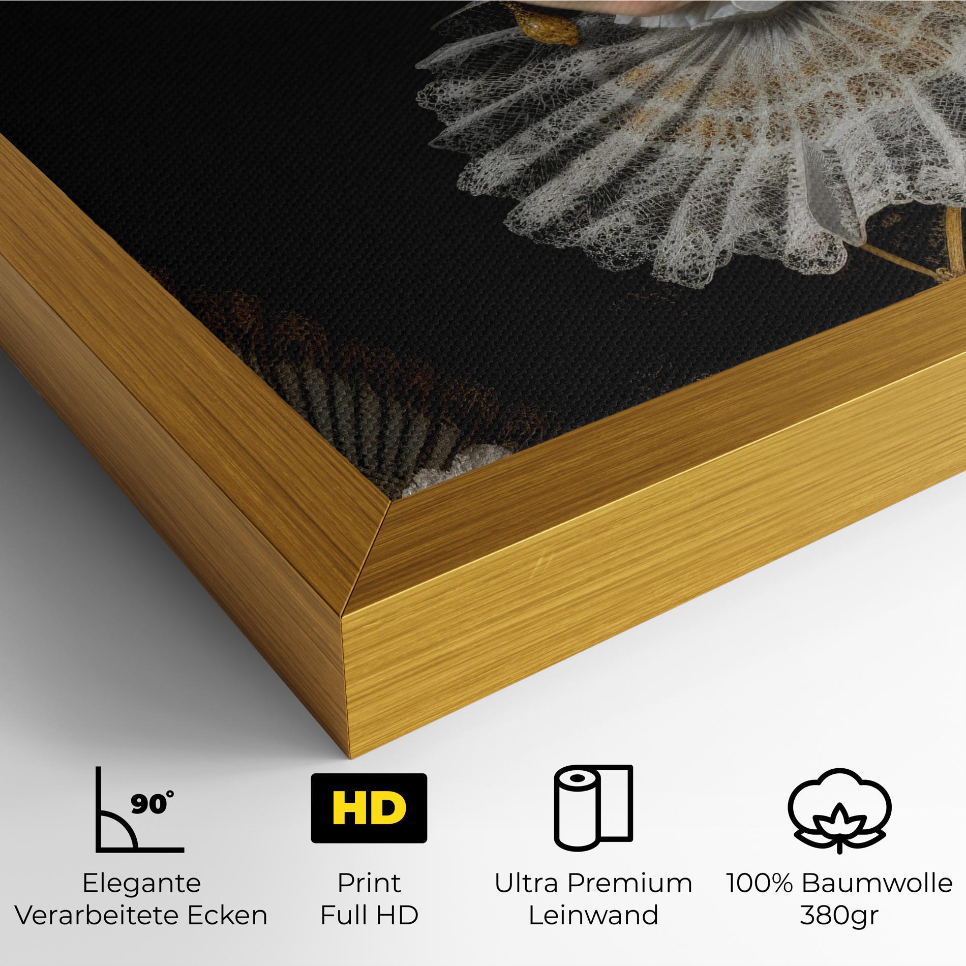 Leinwandbild Baroque Lady Portrait mockup 4