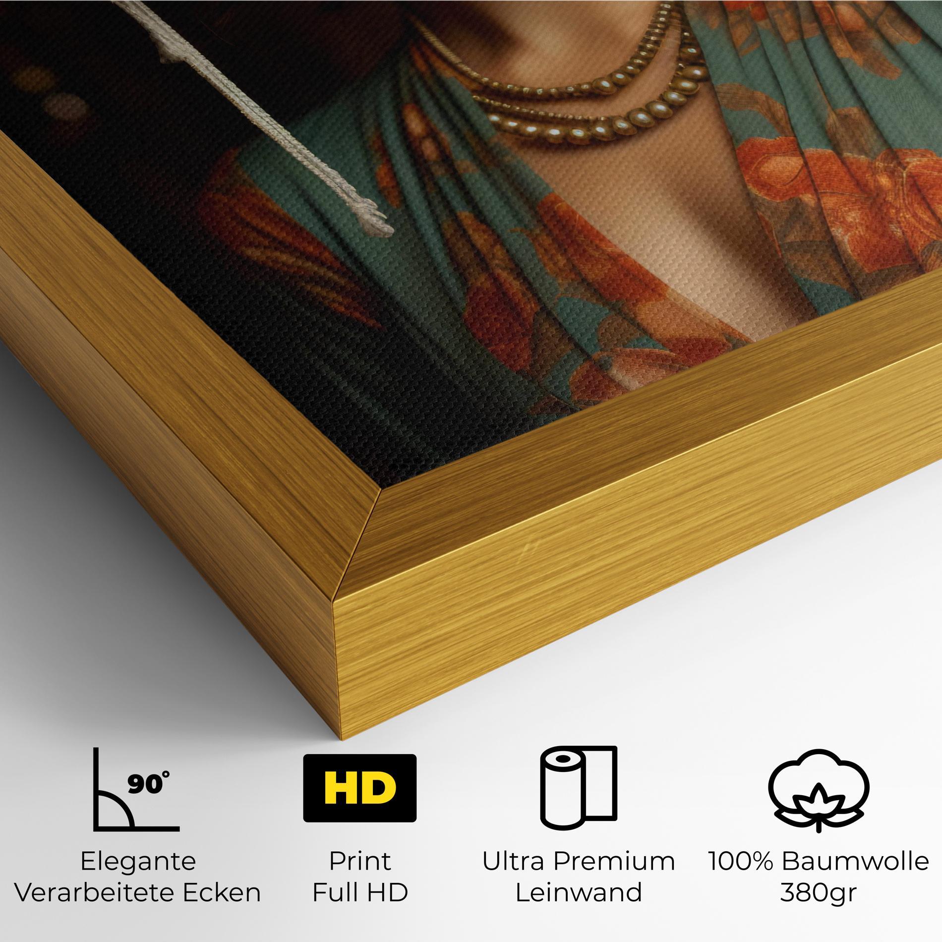 Leinwandbild Green Orange Blouse mockup 4