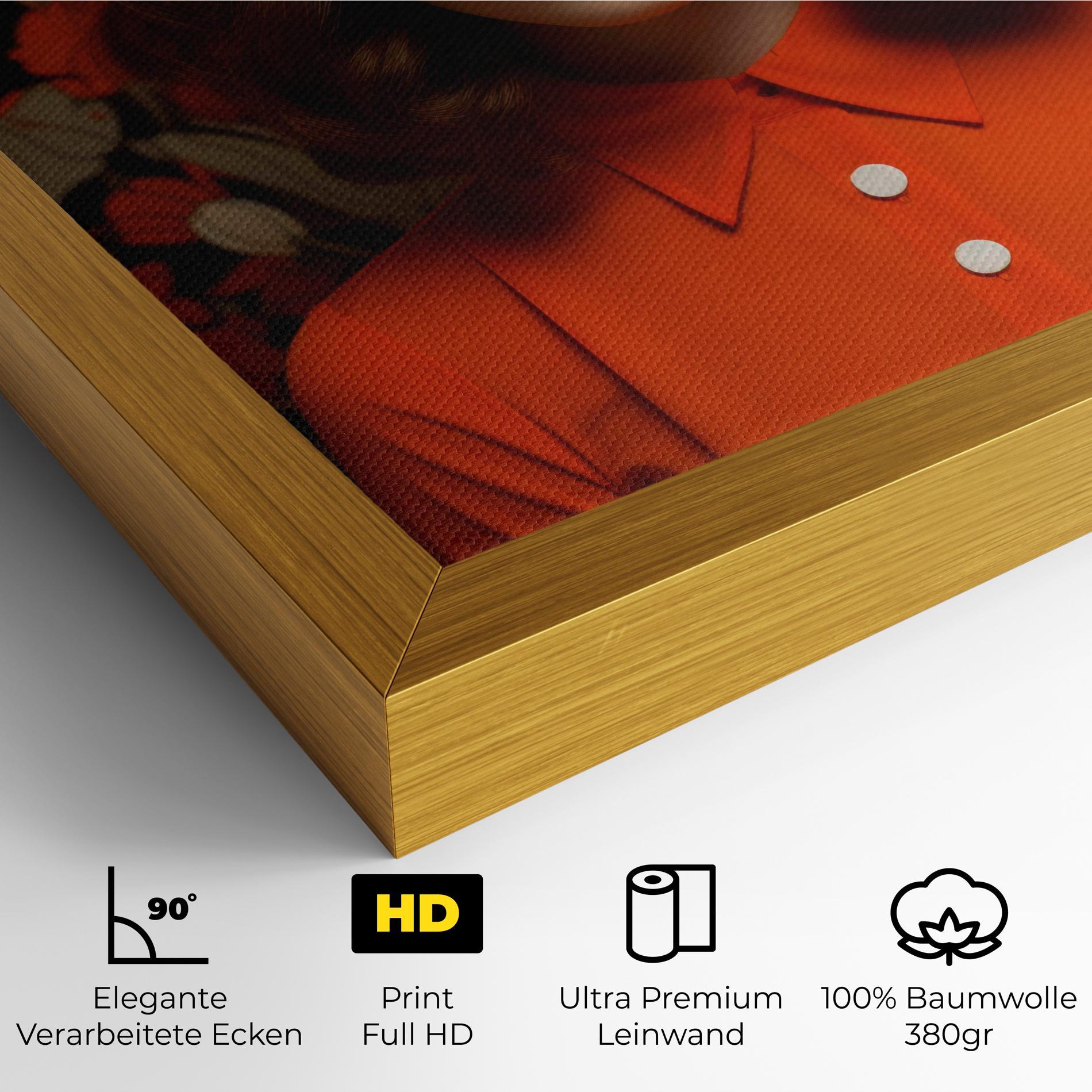 Leinwandbild Orange Blouse Woman mockup 4