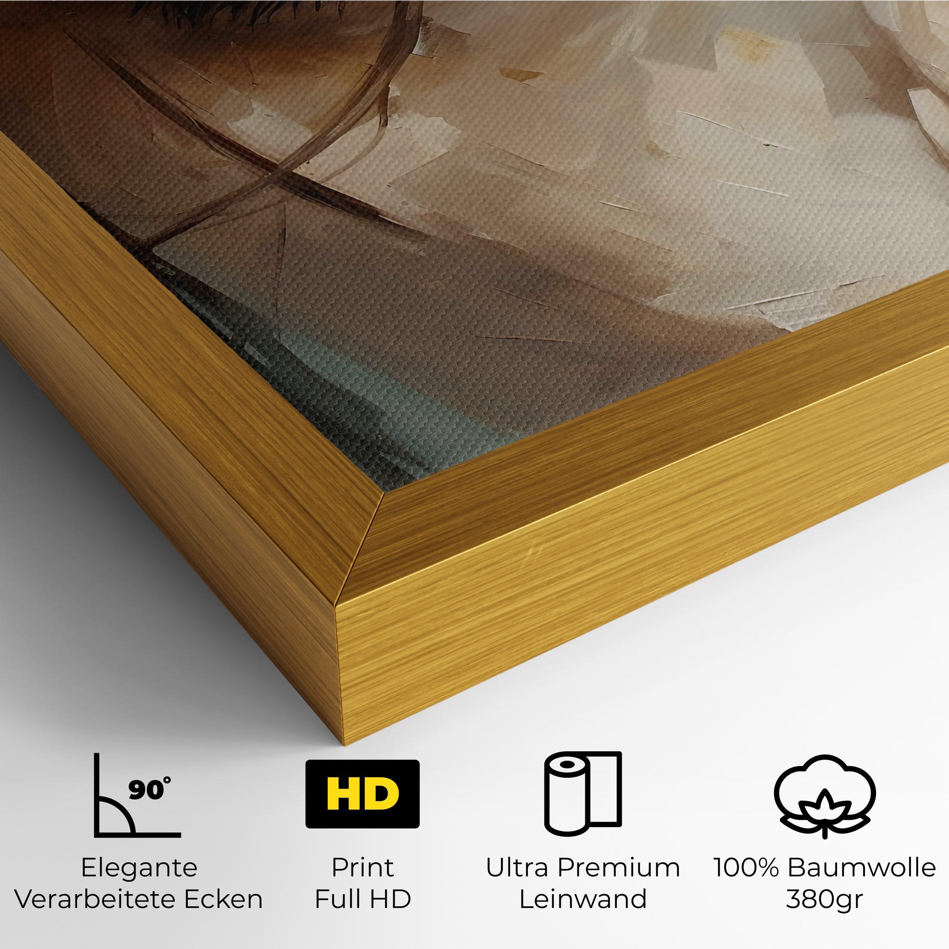 Leinwandbild Vintage Blue Eyes Art mockup 4