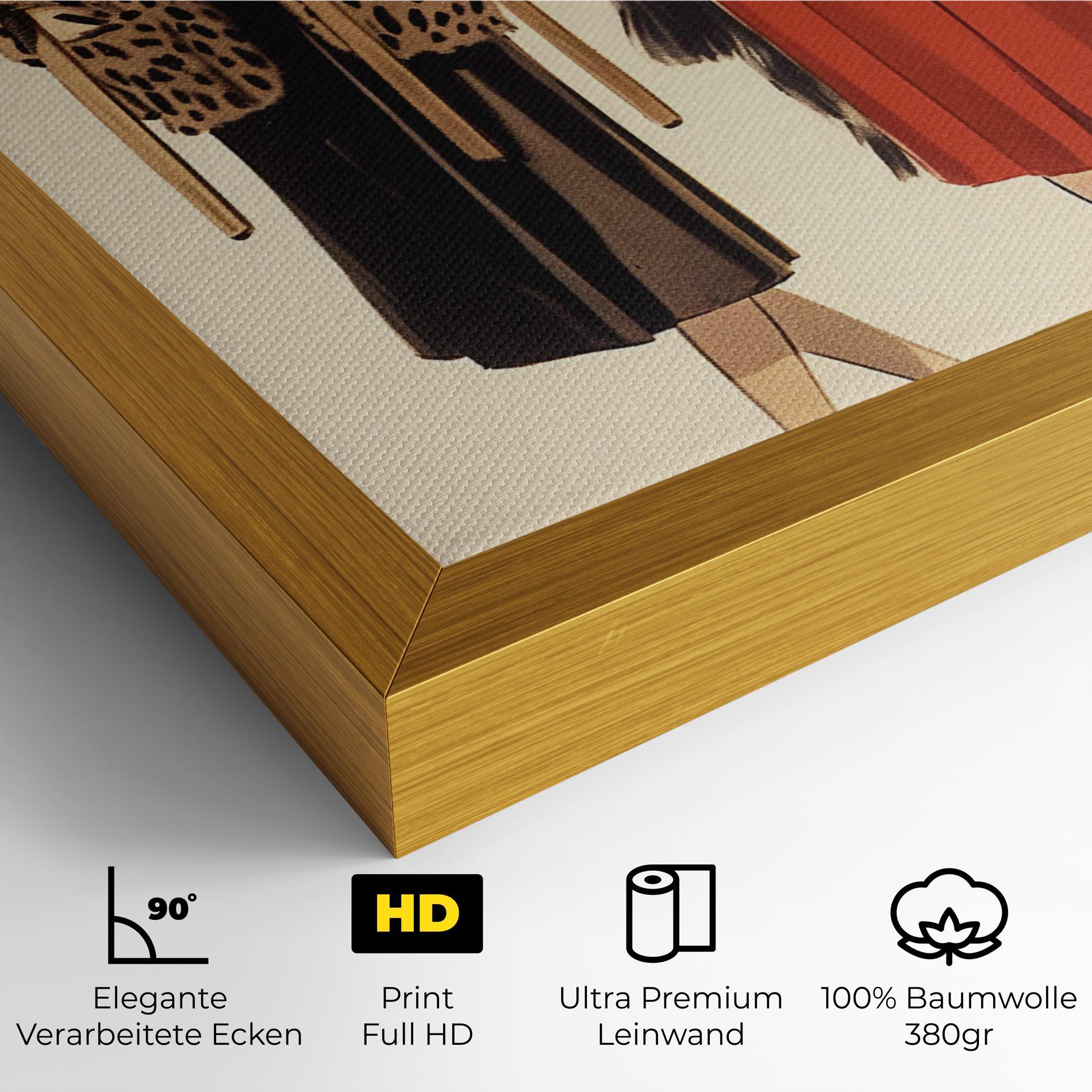 Leinwandbild Vintage Side By Side mockup 4