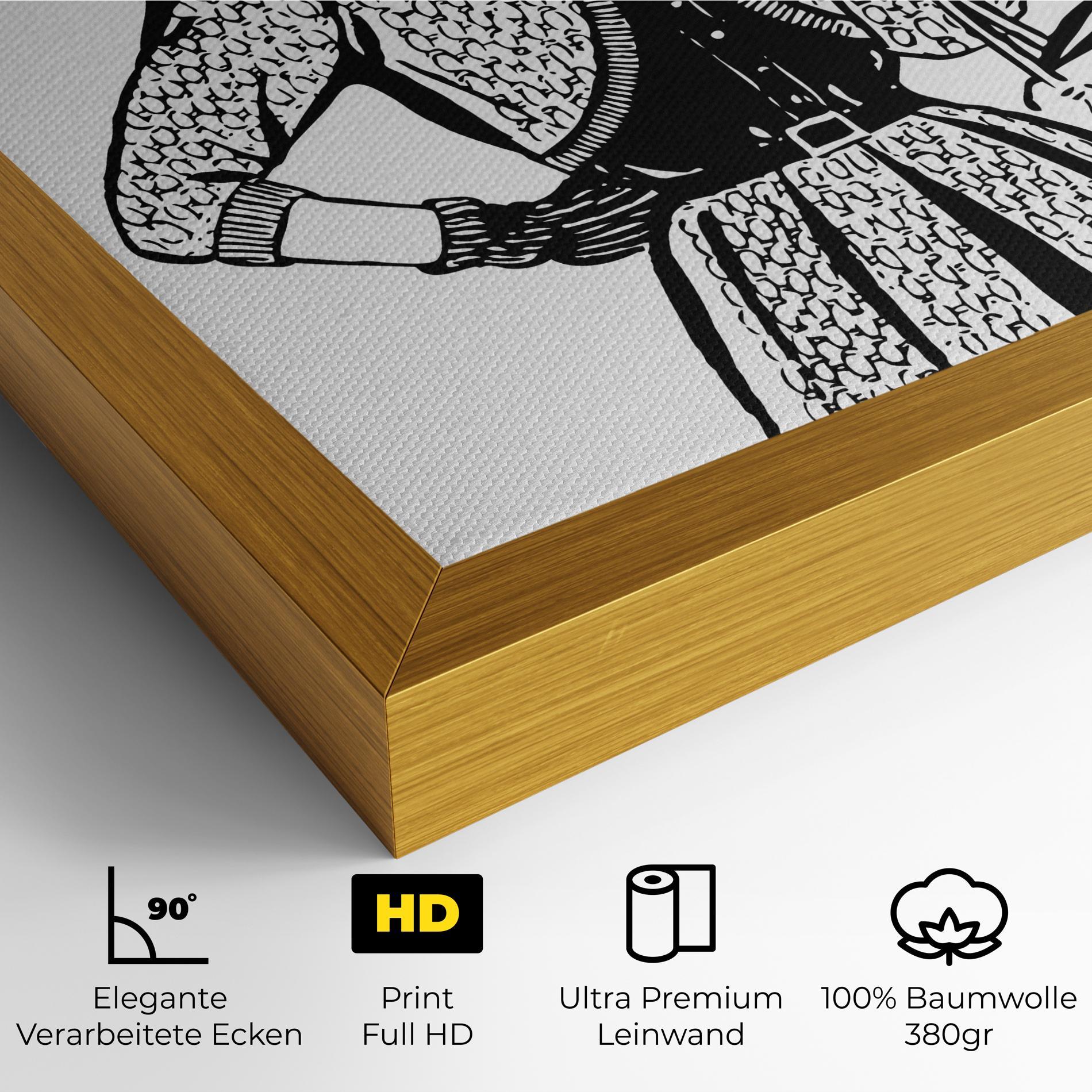 Leinwandbild Vintage Woman Line mockup 4