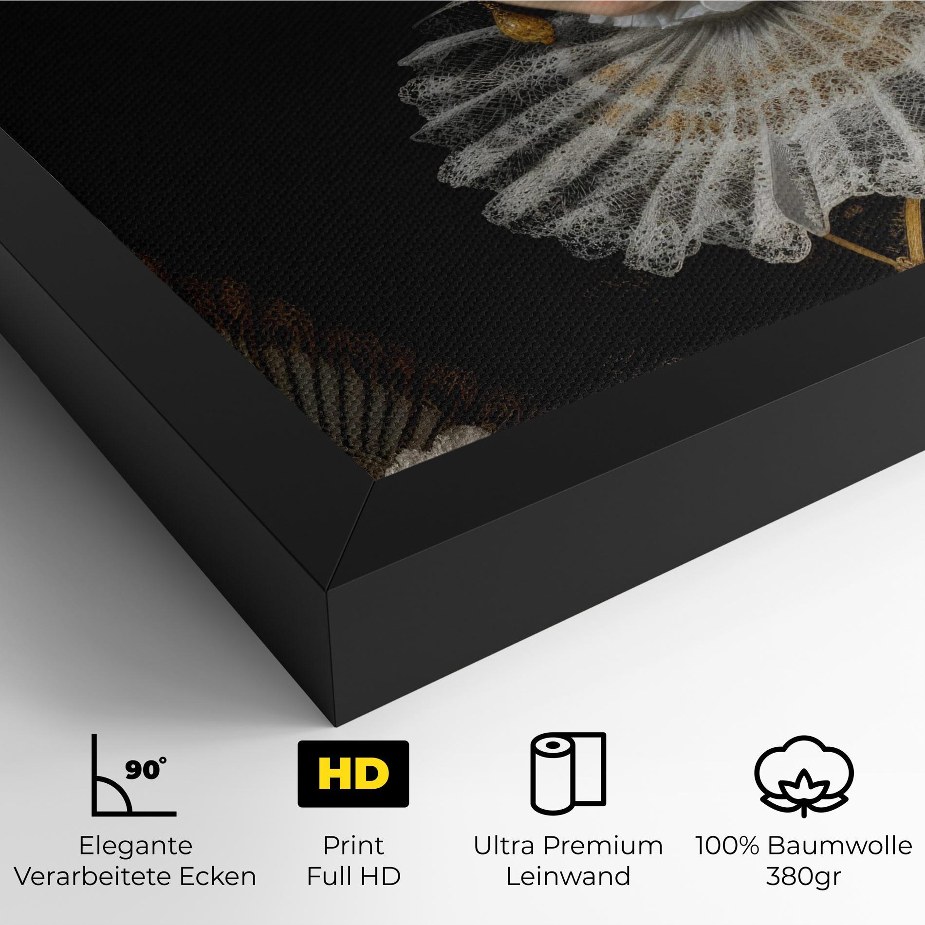 Leinwandbild Baroque Lady Portrait mockup 4