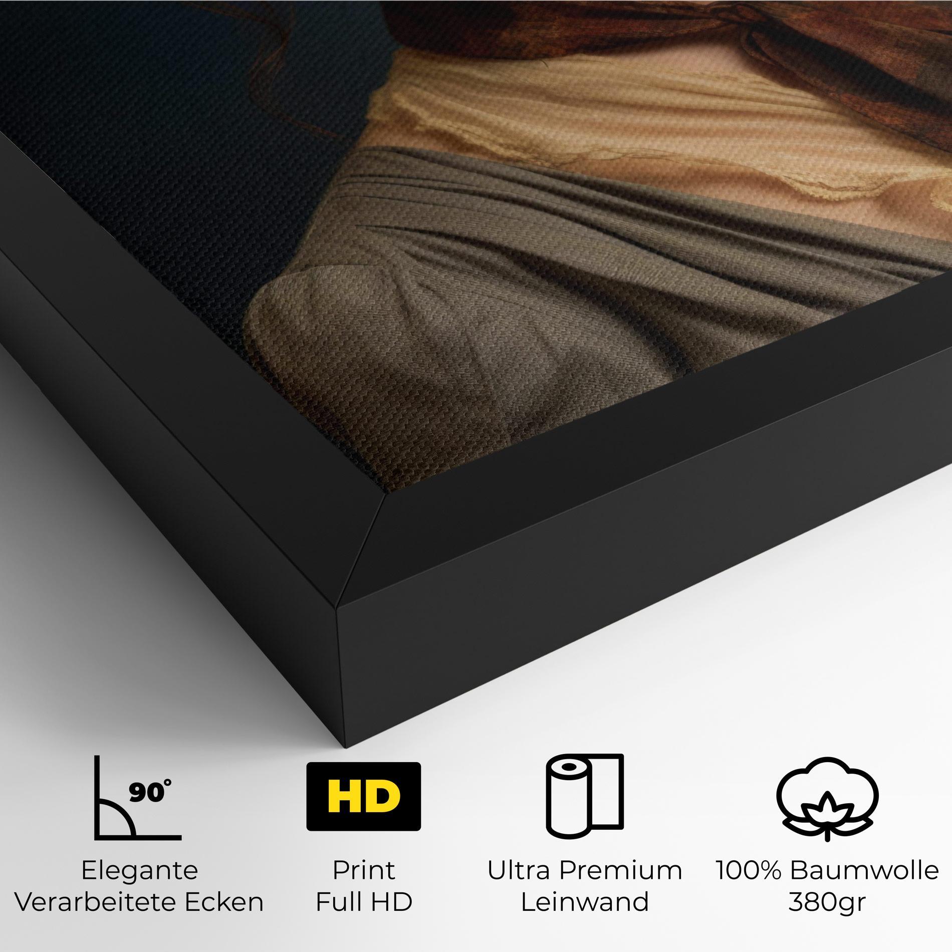 Leinwandbild Brown Vintage Hat mockup 4