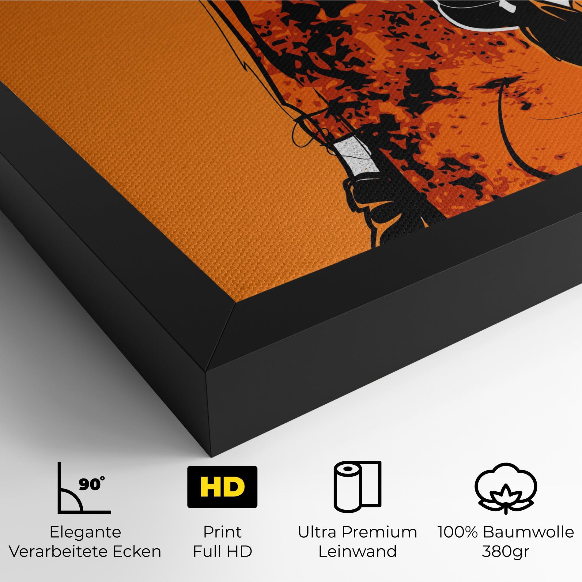 Leinwandbild Old Orange Dress mockup 4