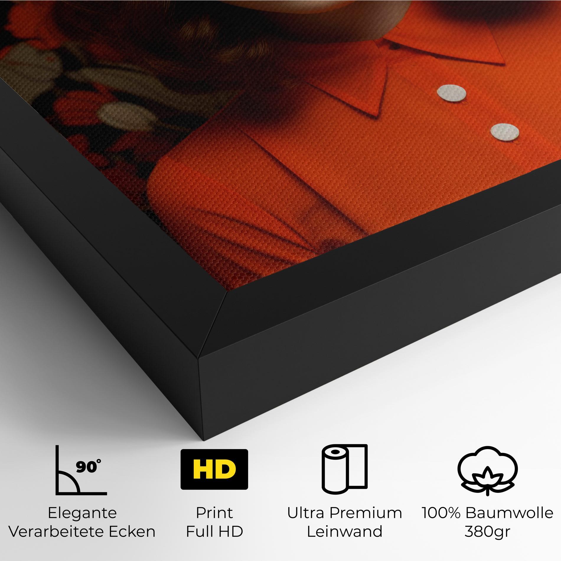 Leinwandbild Orange Blouse Woman mockup 4