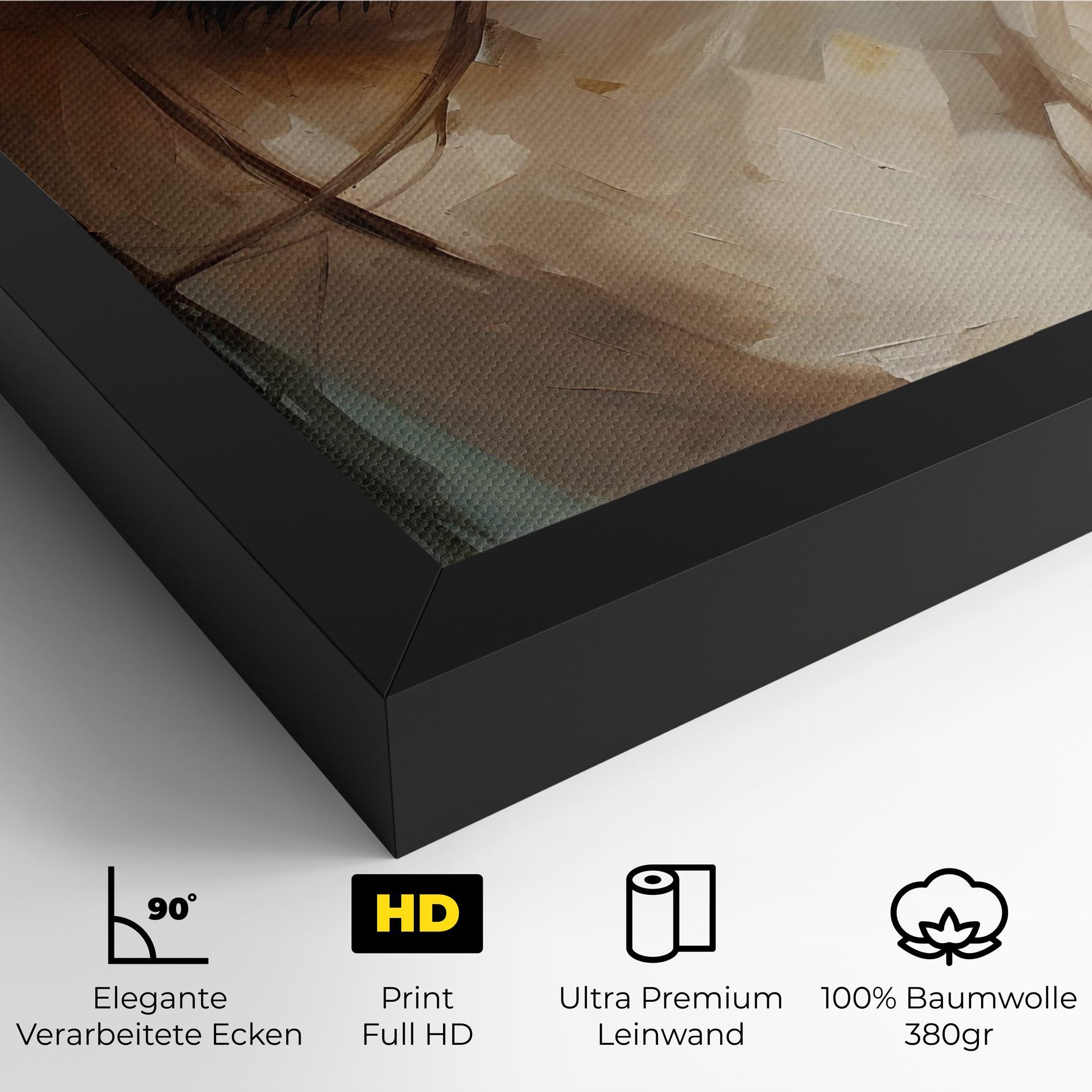 Leinwandbild Vintage Blue Eyes Art mockup 4