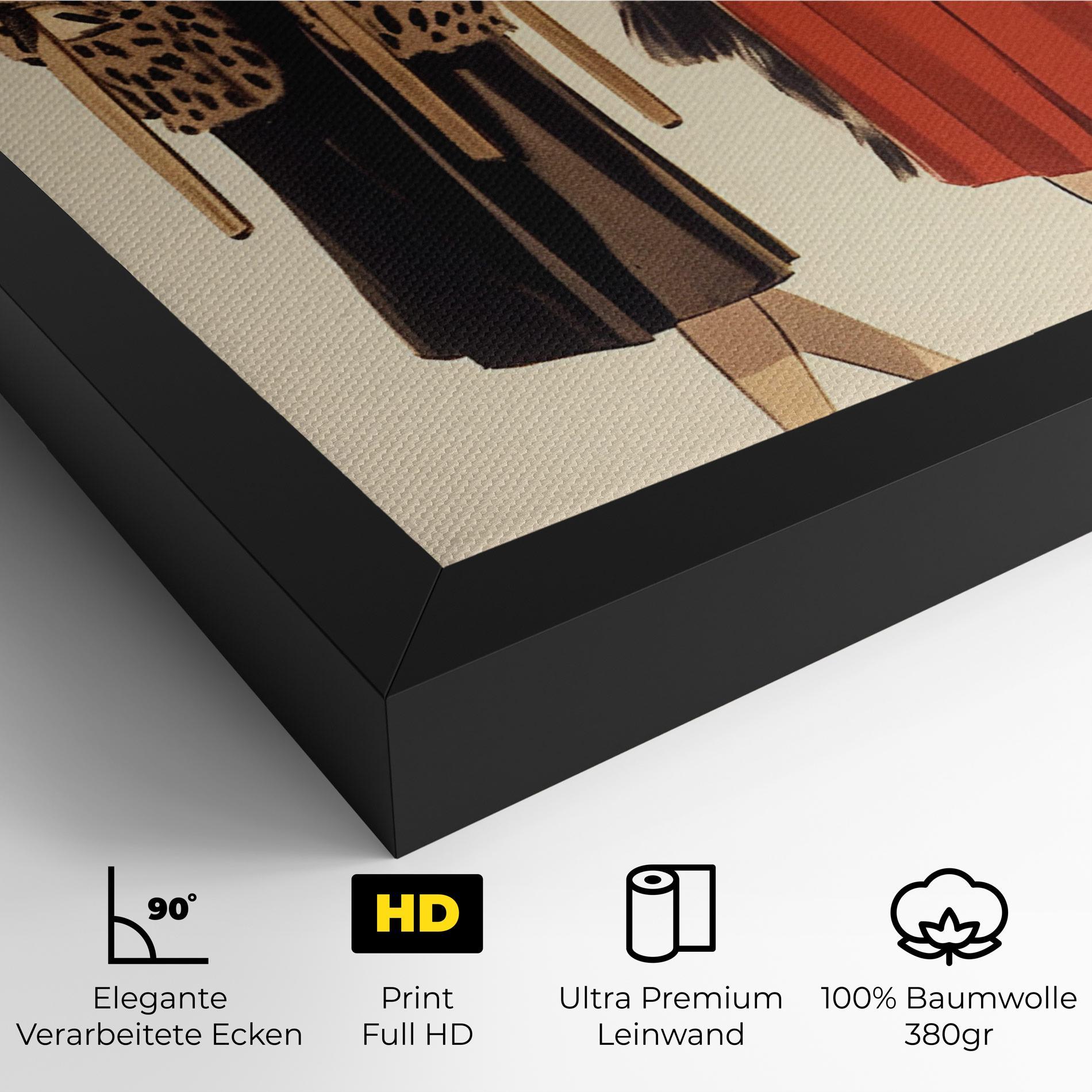 Leinwandbild Vintage Side By Side mockup 4