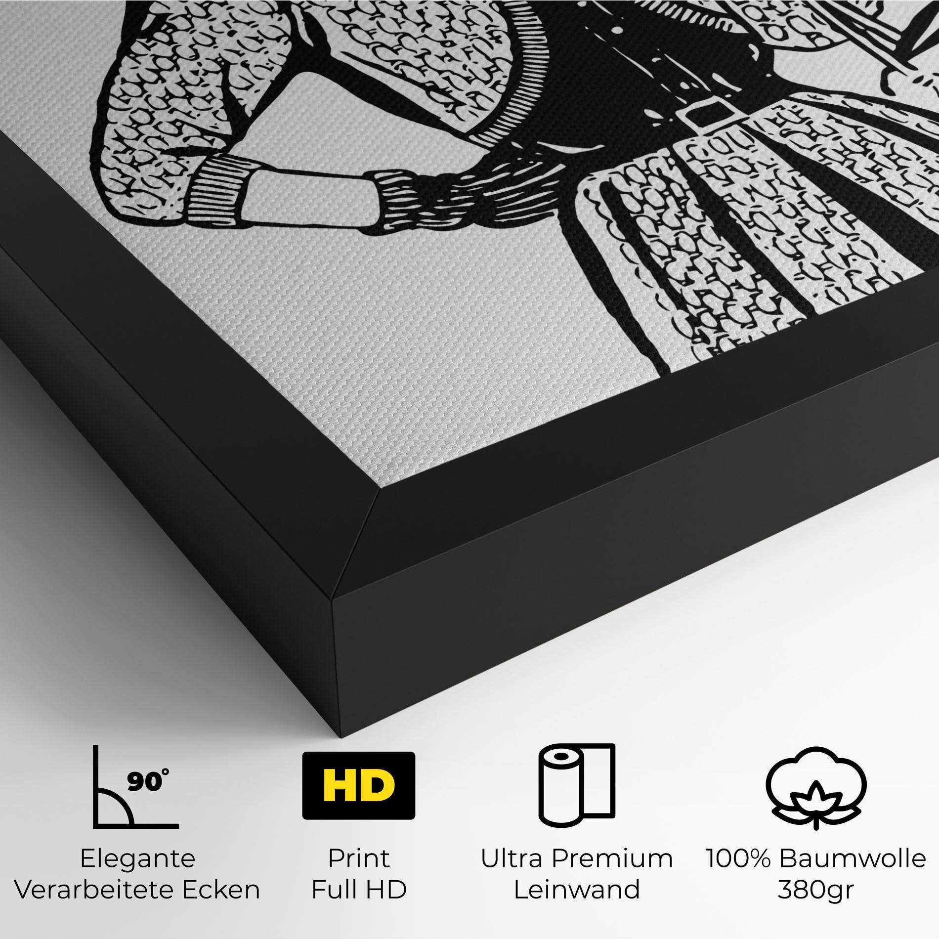 Leinwandbild Vintage Woman Line mockup 4