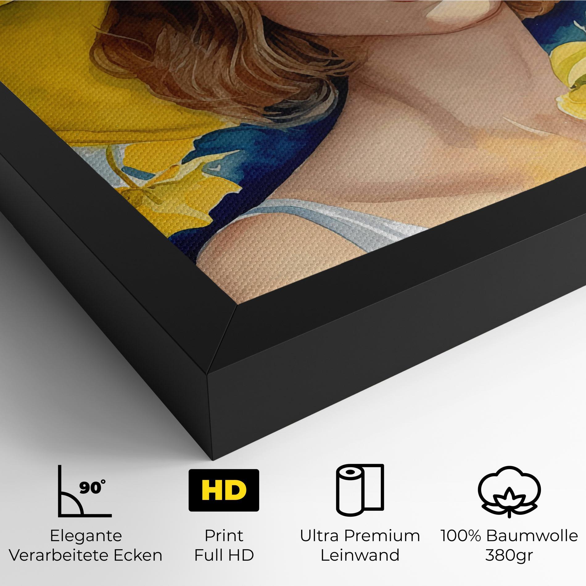 Leinwandbild Yellow Hat Flowers mockup 4