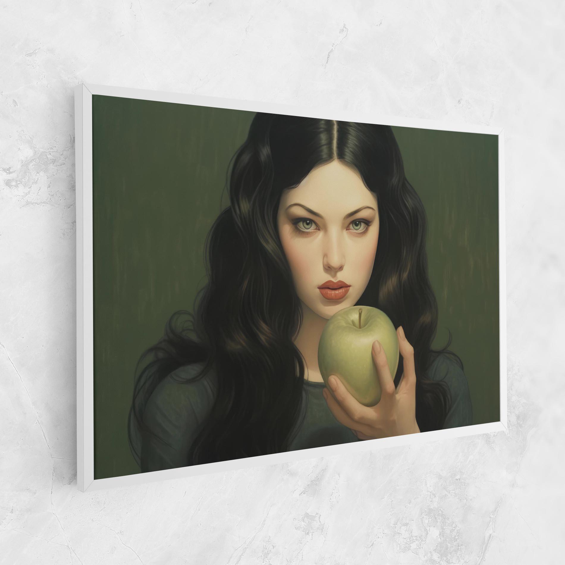 Leinwandbild Green Apple Painting mockup 1