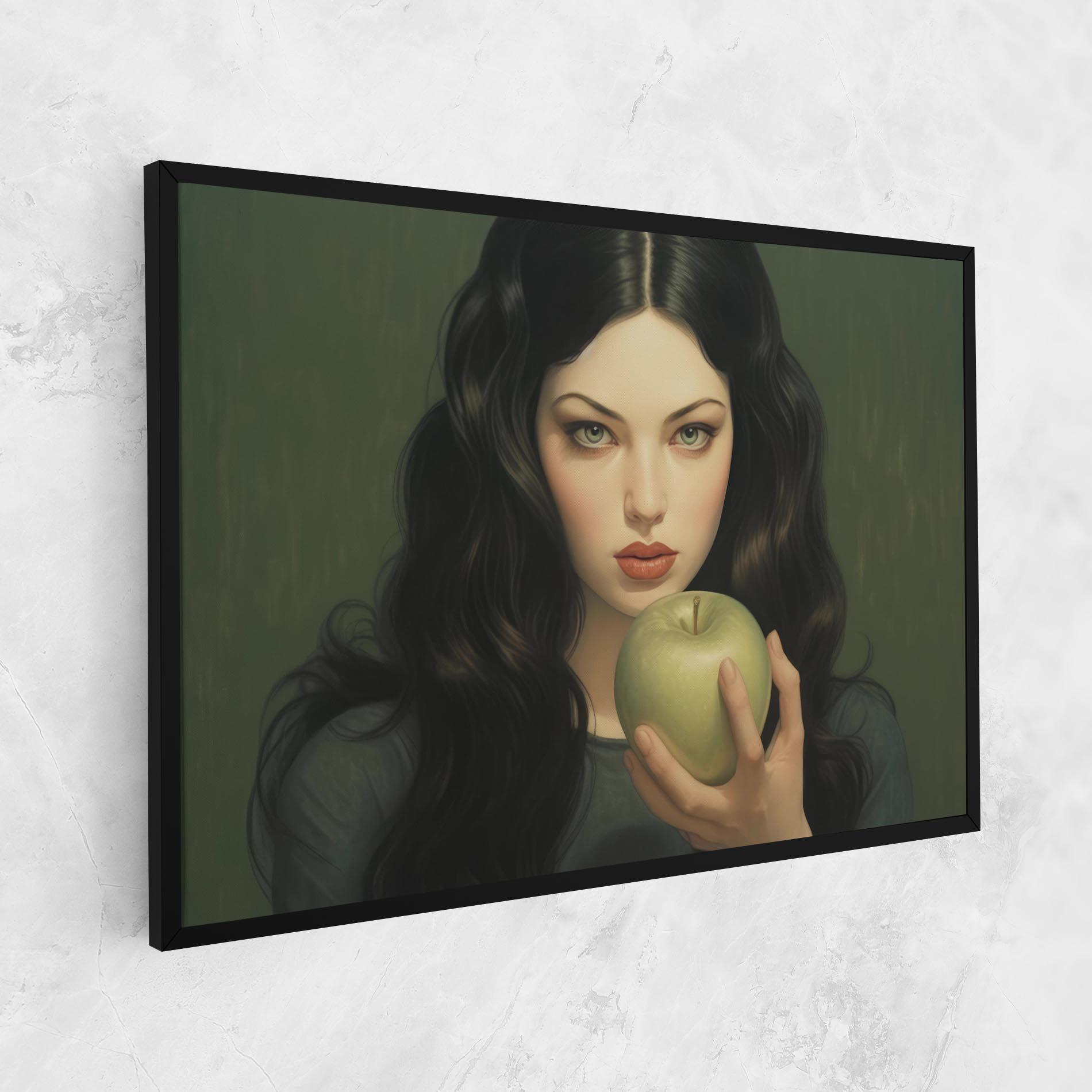 Leinwandbild Green Apple Painting mockup 1