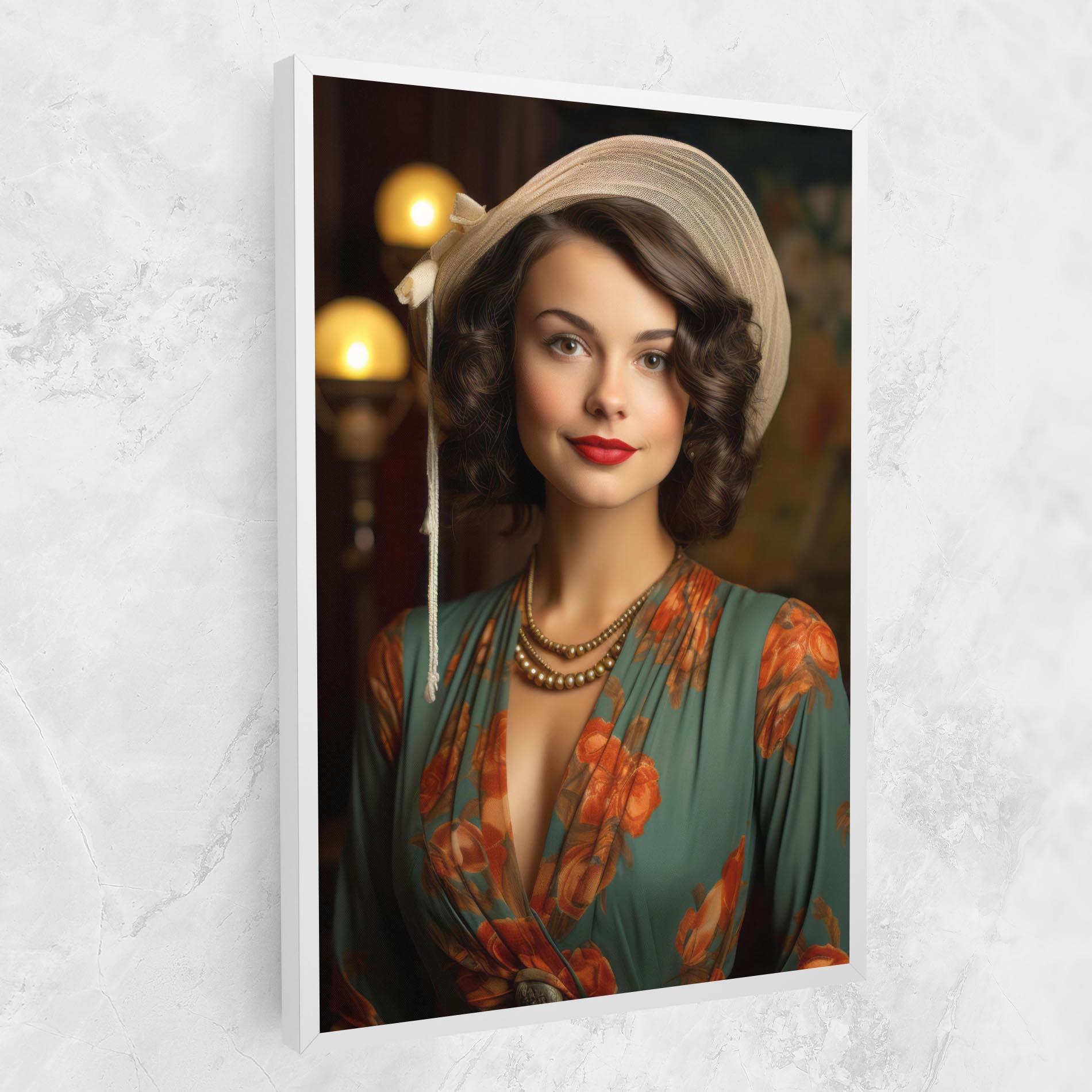 Leinwandbild Green Orange Blouse mockup 1