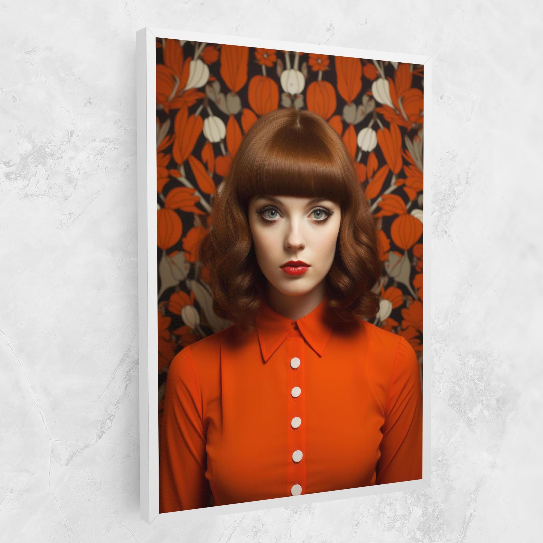 Orange Blouse Woman mockup 1