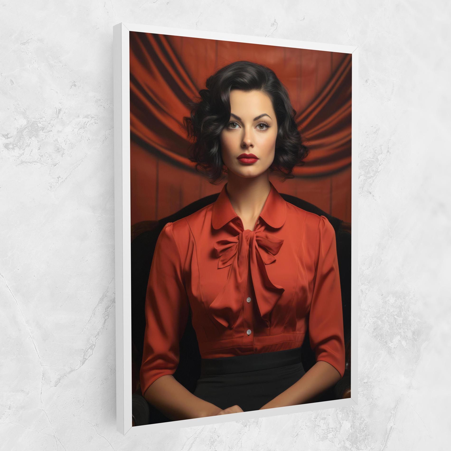 Pretty Red Blouse mockup 1