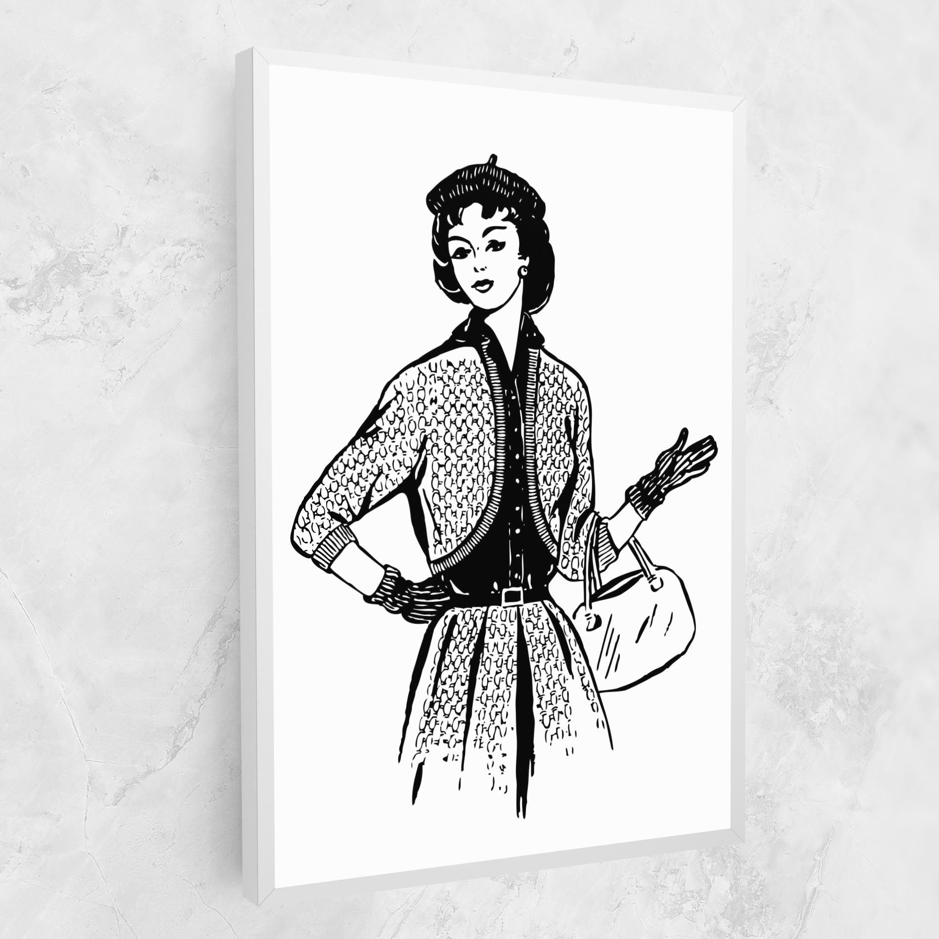 Vintage Woman Line mockup 1