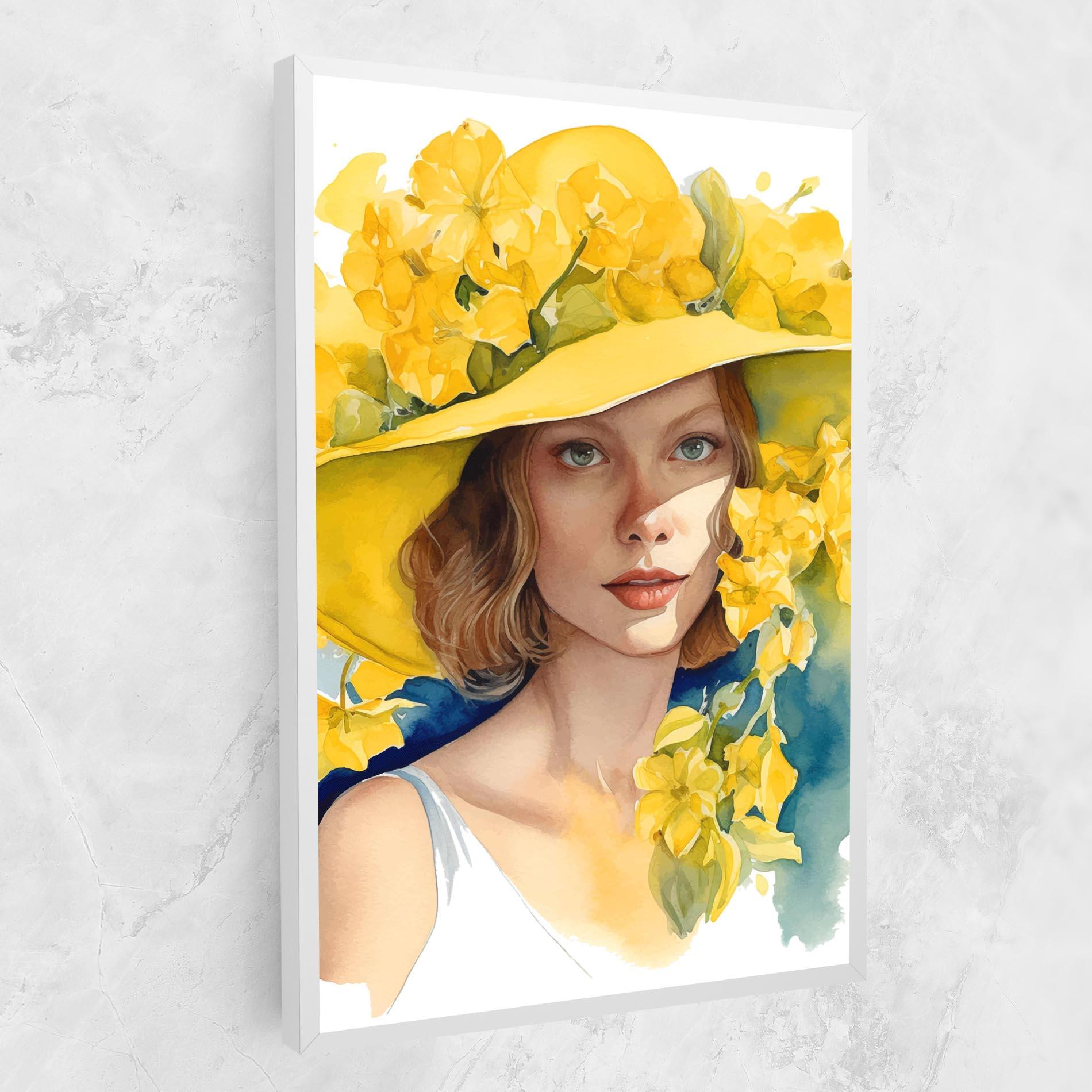 Leinwandbild Yellow Hat Flowers mockup 1