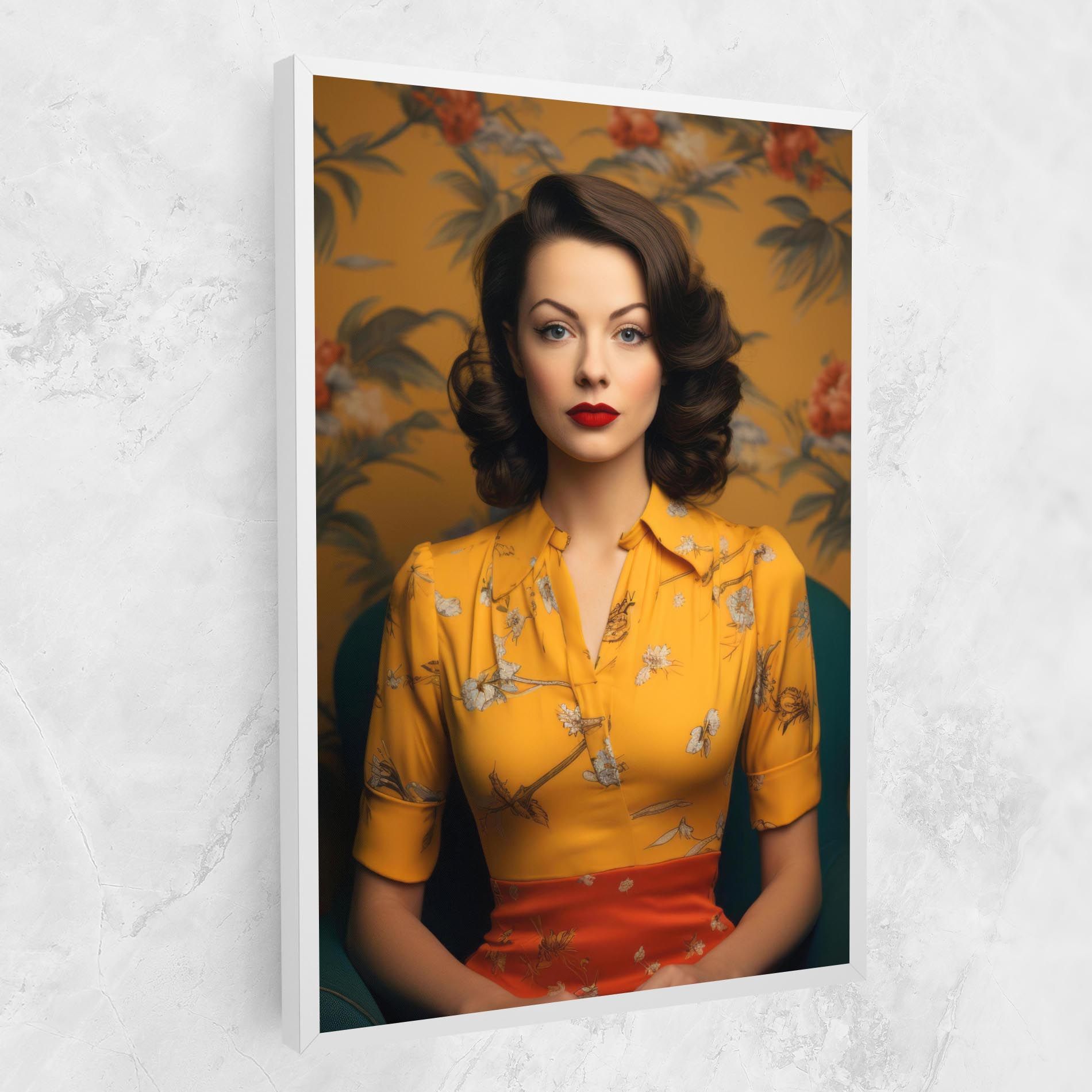 Yellow Red Dress mockup 1