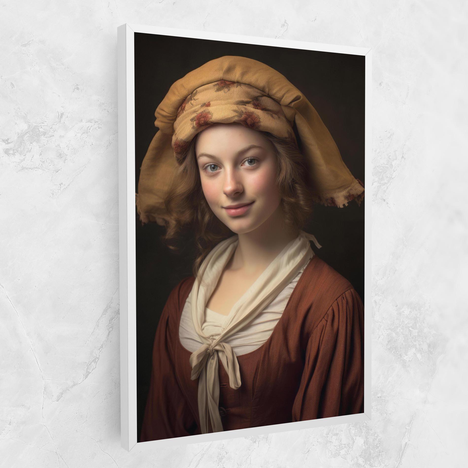 Leinwandbild Young Vintage Woman mockup 1