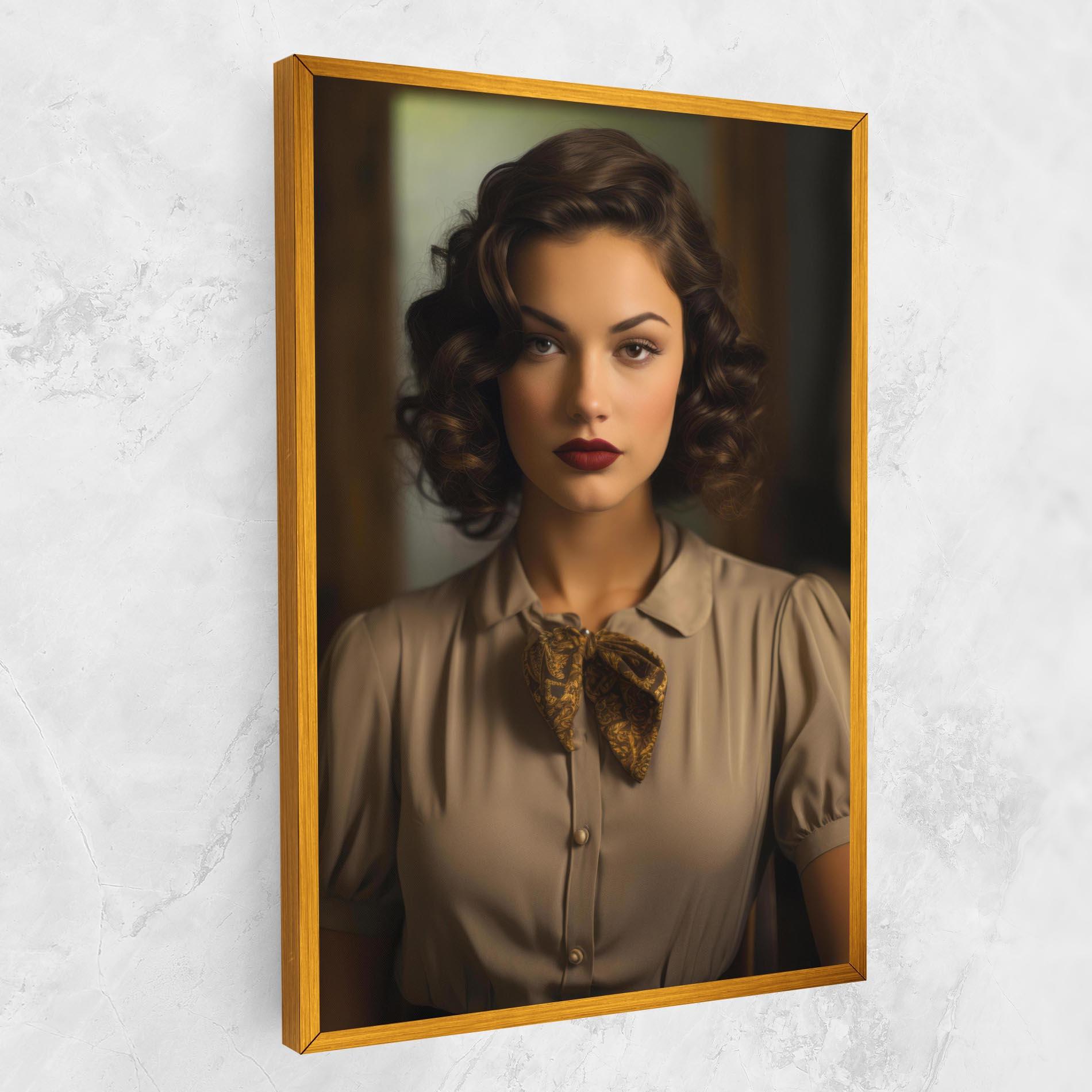 Leinwandbild Beige Vintage Blouse mockup 1