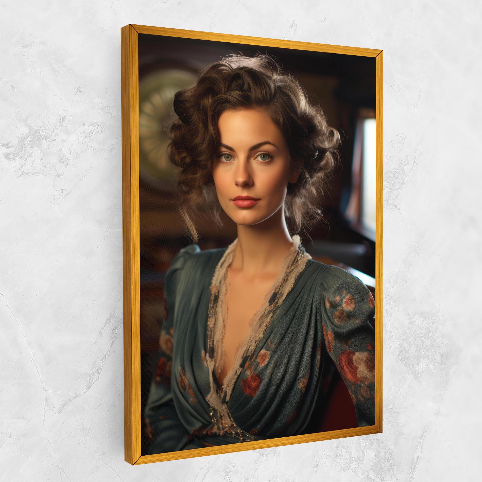 Leinwandbild Pink Flowers Dress mockup 1