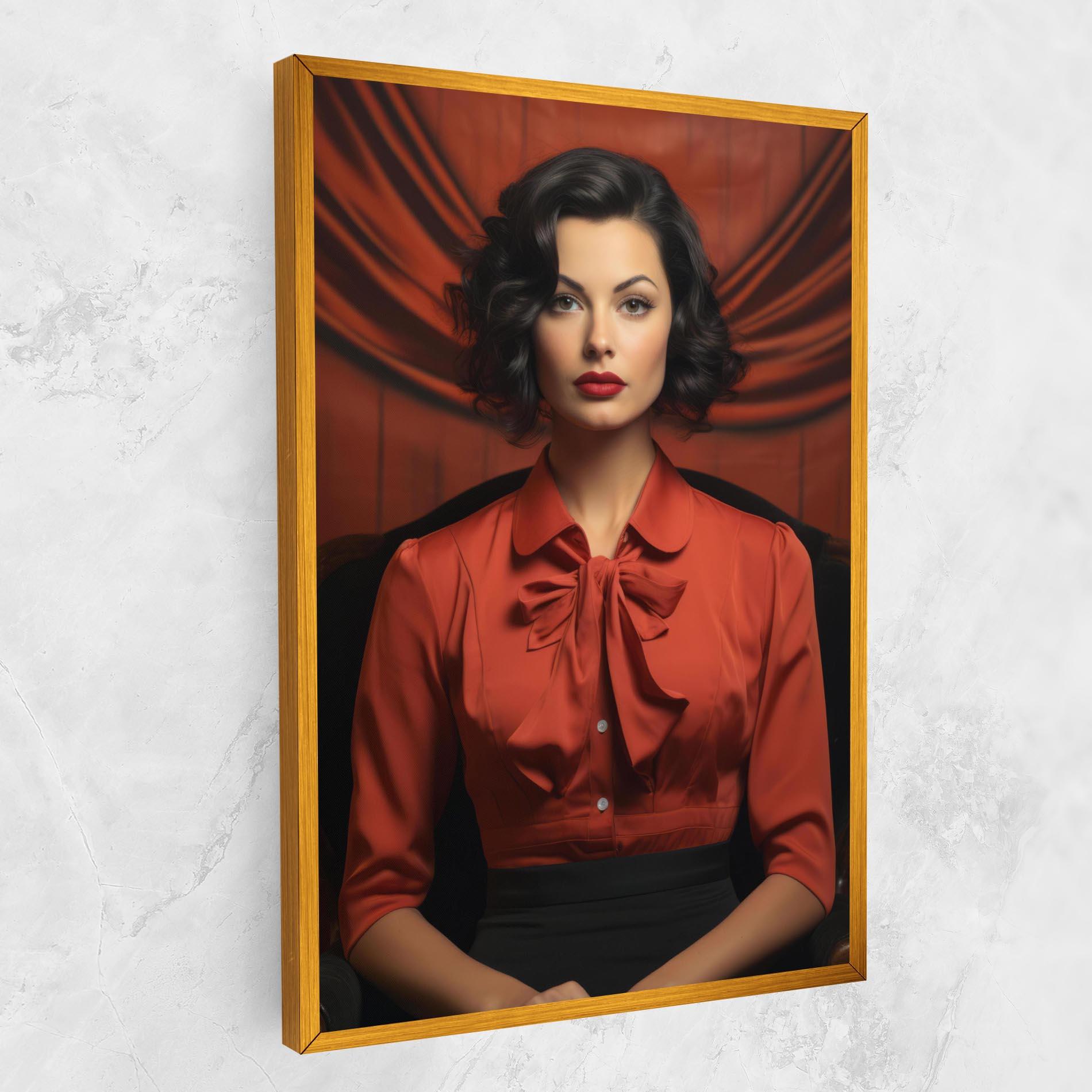 Leinwandbild Pretty Red Blouse mockup 1