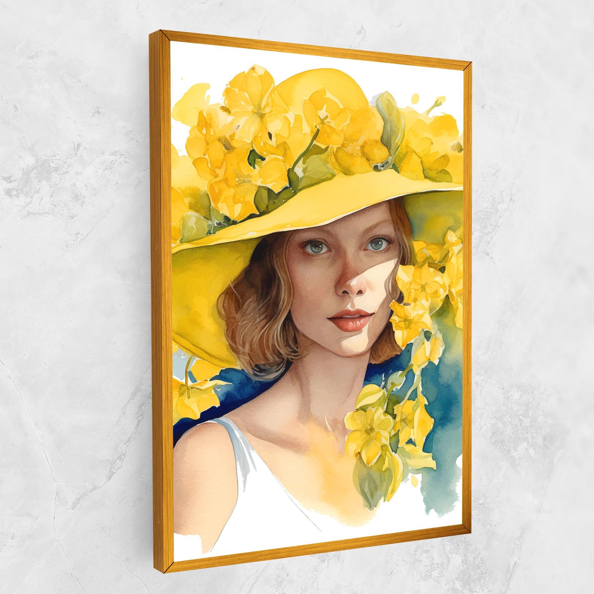 Leinwandbild Yellow Hat Flowers mockup 1