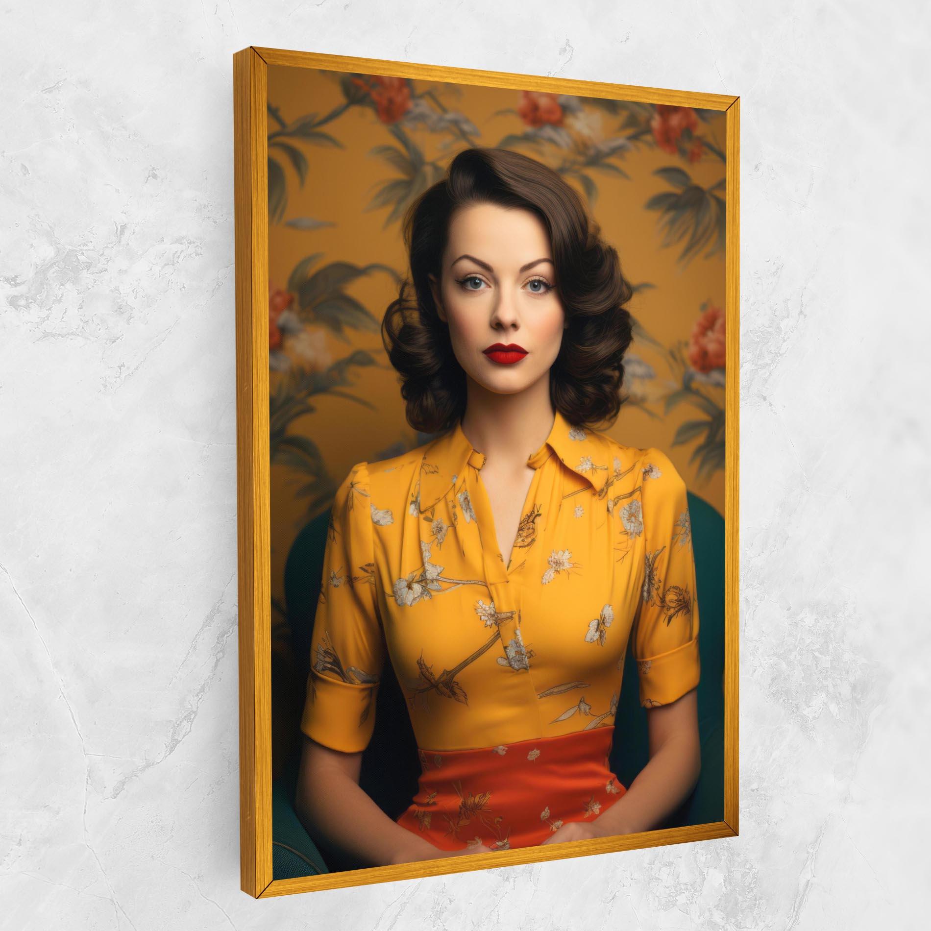 Leinwandbild Yellow Red Dress mockup 1